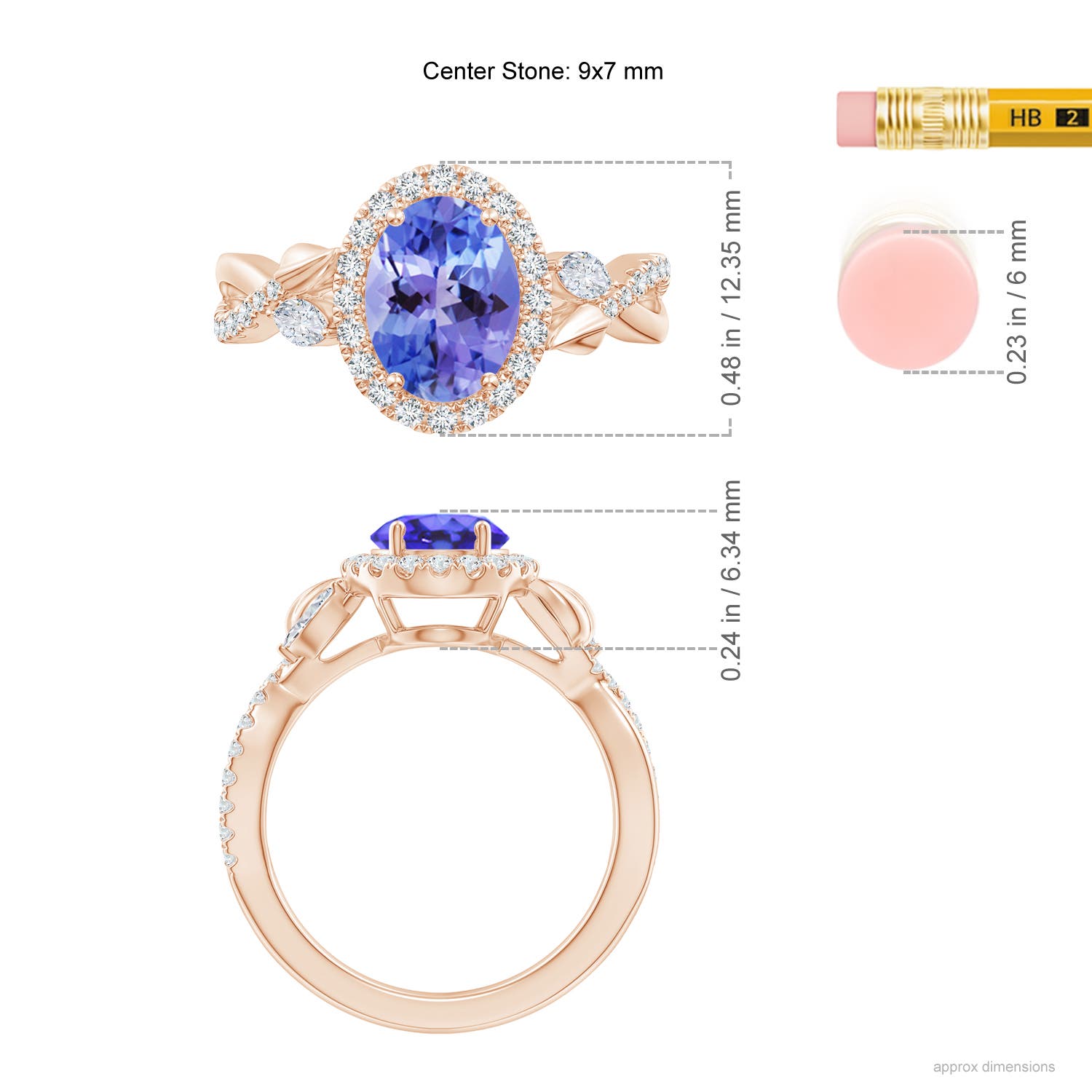 AA - Tanzanite / 2.49 CT / 14 KT Rose Gold