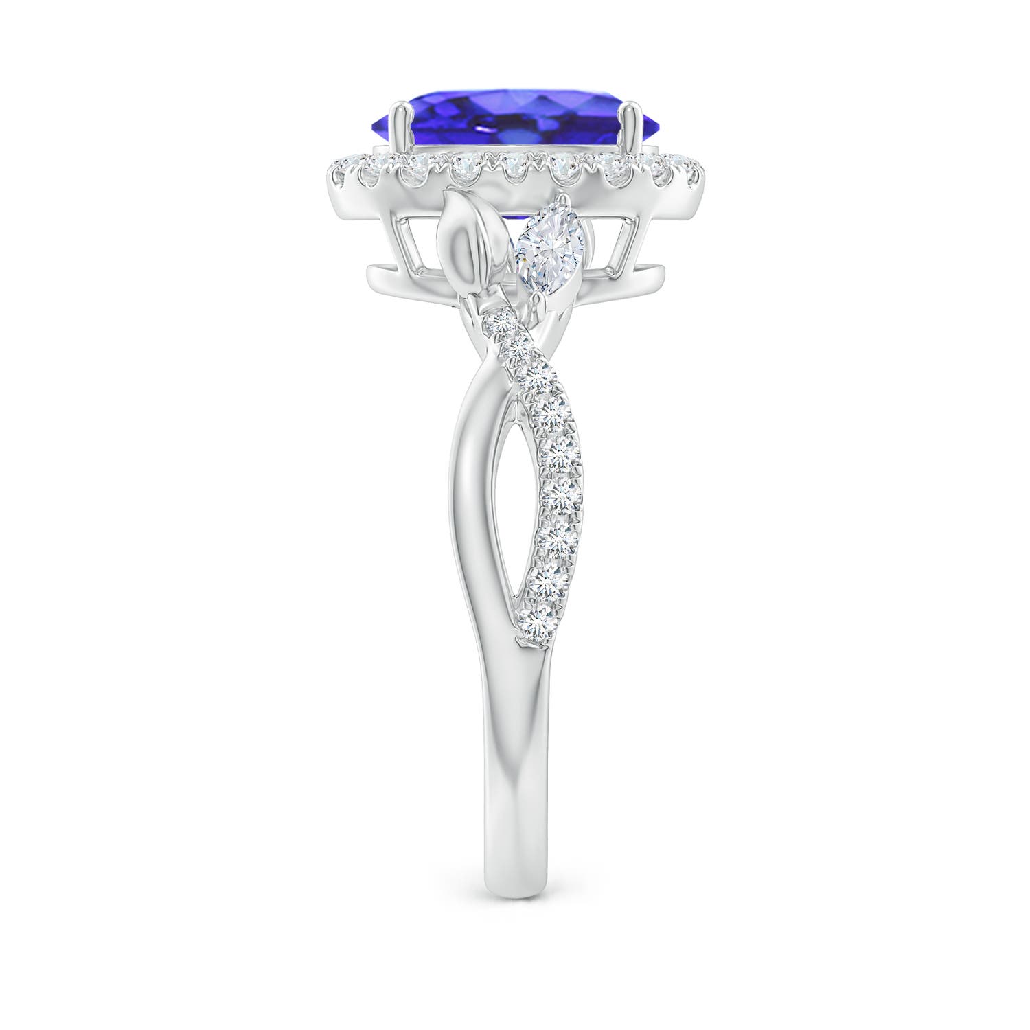 AA - Tanzanite / 2.49 CT / 14 KT White Gold