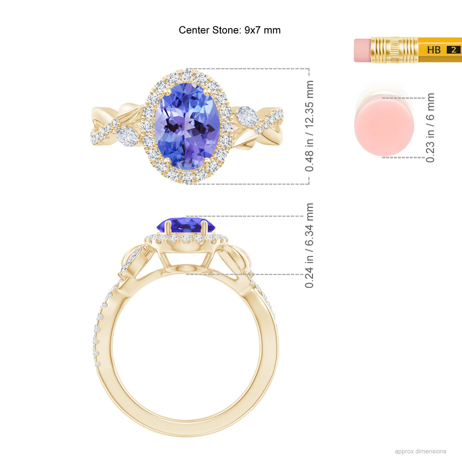 AA - Tanzanite / 2.49 CT / 14 KT Yellow Gold