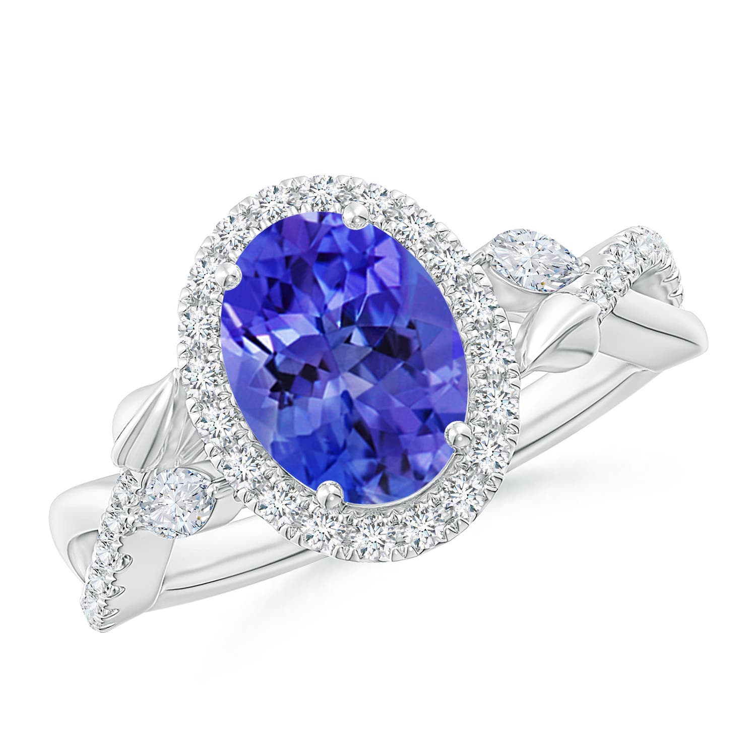 AAA - Tanzanite / 2.49 CT / 14 KT White Gold