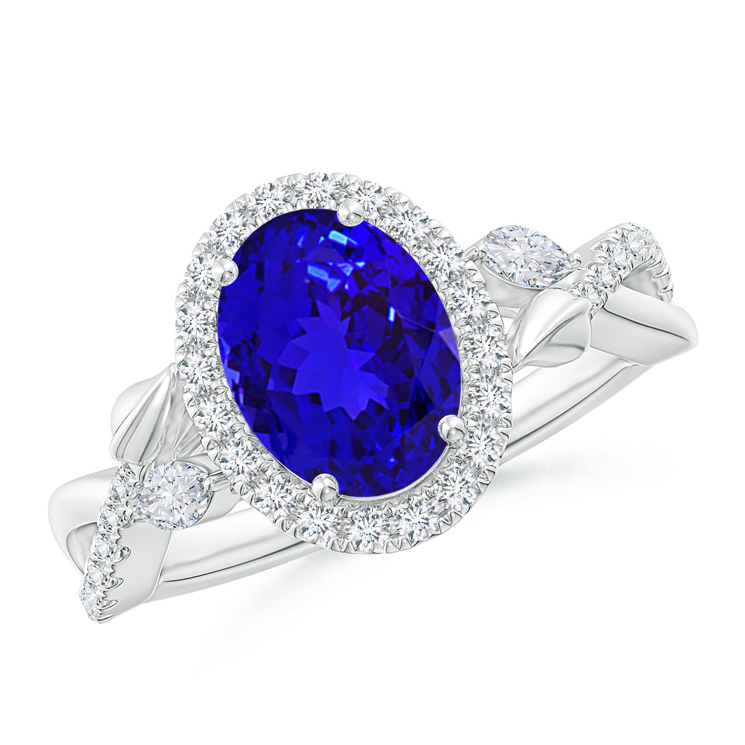 AAAA - Tanzanite / 2.49 CT / 14 KT White Gold