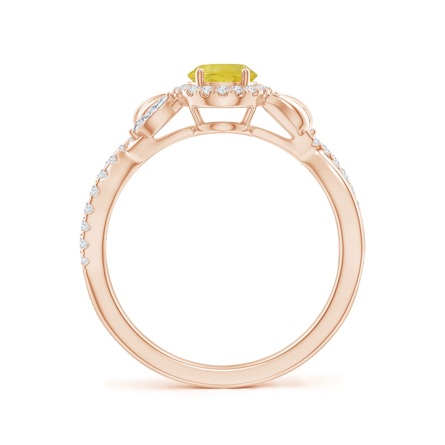 A - Yellow Sapphire / 1.4 CT / 14 KT Rose Gold