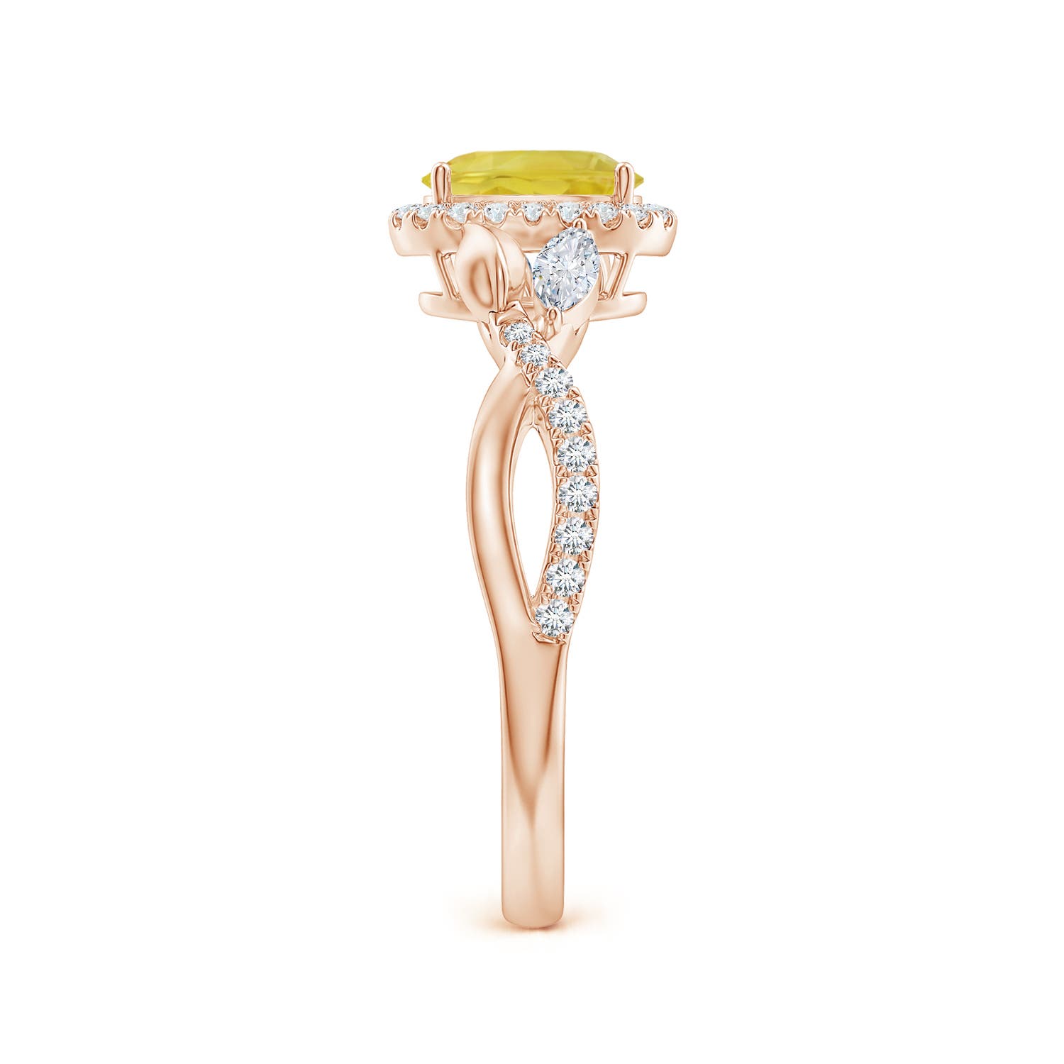 A - Yellow Sapphire / 1.4 CT / 14 KT Rose Gold