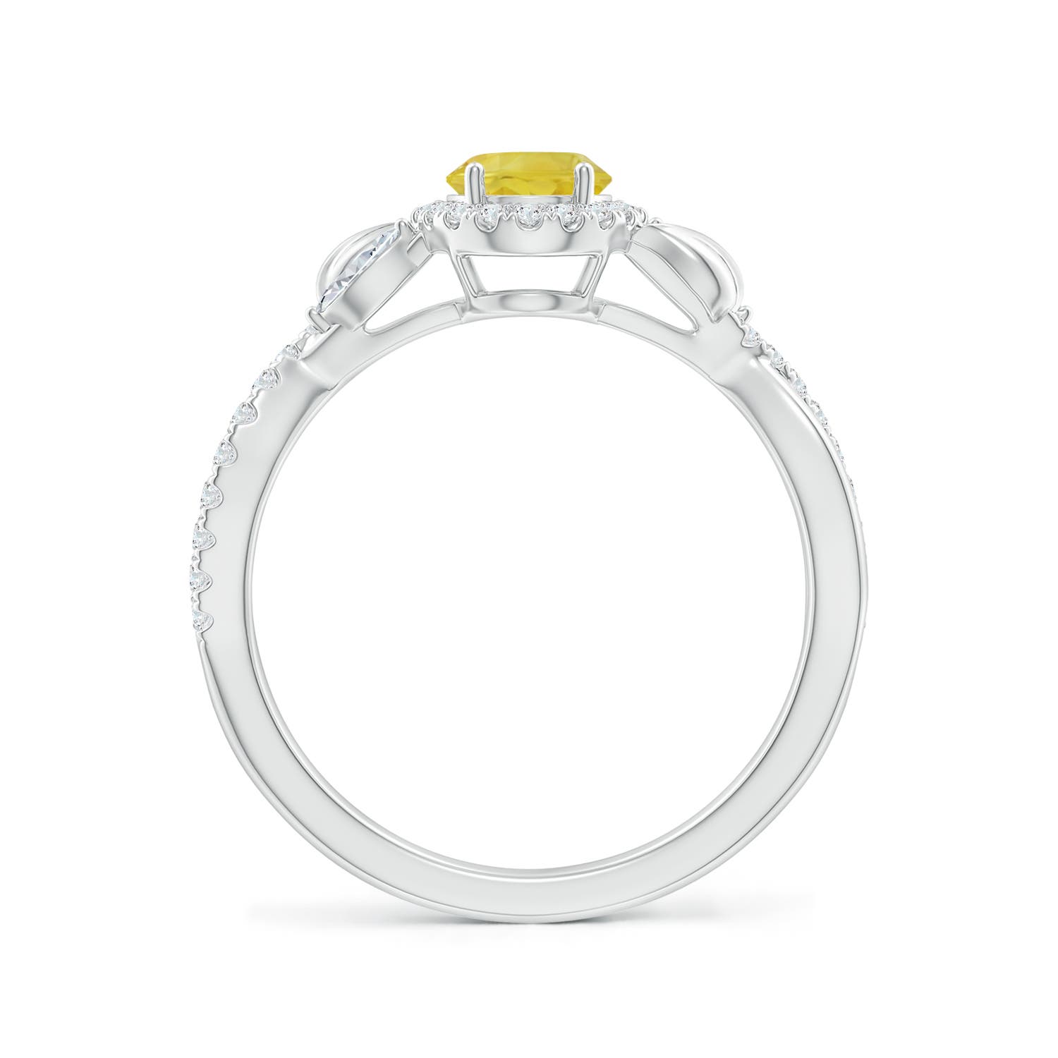 A - Yellow Sapphire / 1.4 CT / 14 KT White Gold