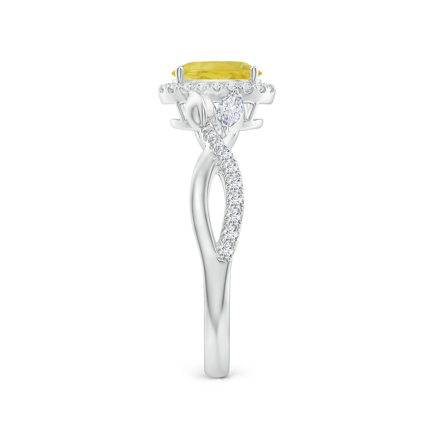 A - Yellow Sapphire / 1.4 CT / 14 KT White Gold