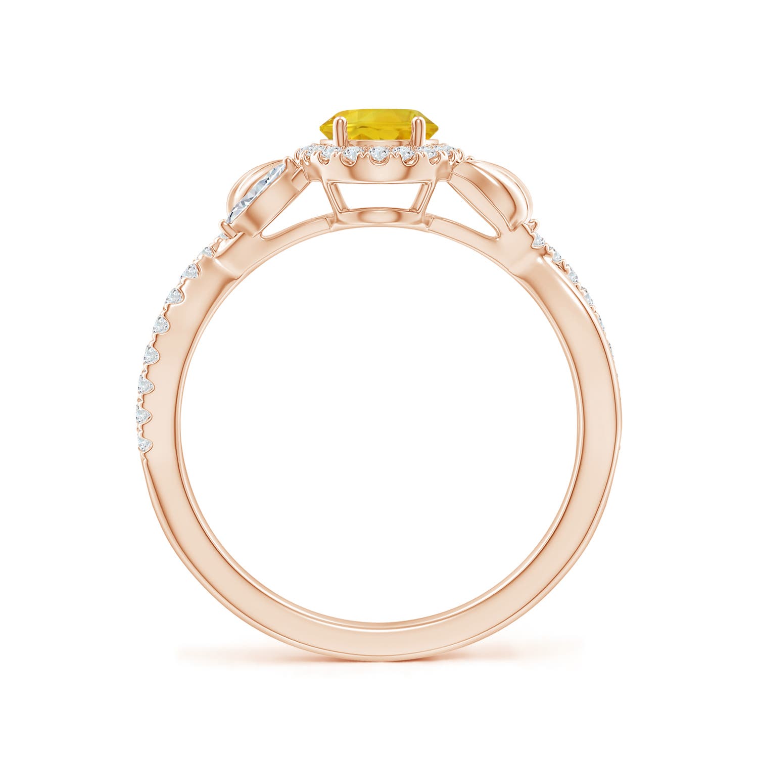 AAA - Yellow Sapphire / 1.4 CT / 14 KT Rose Gold