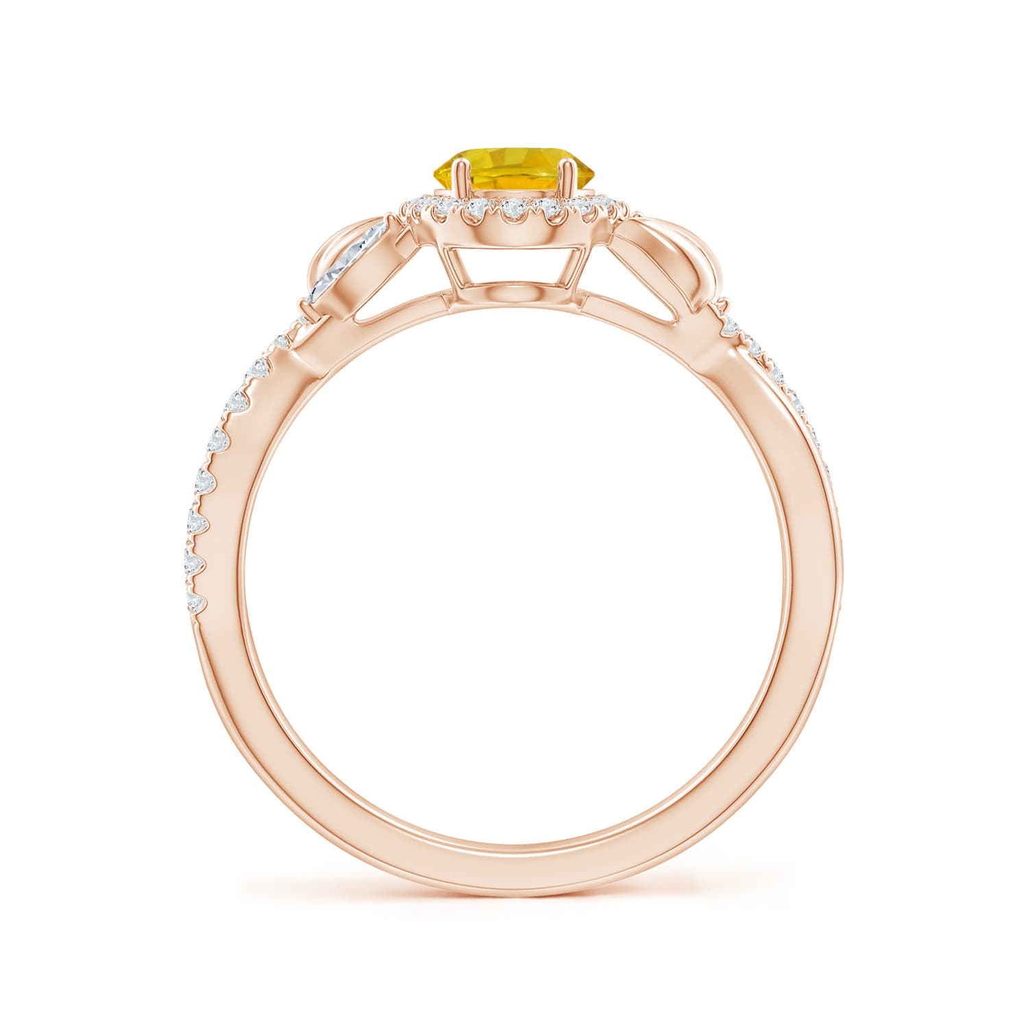 AAAA - Yellow Sapphire / 1.4 CT / 14 KT Rose Gold