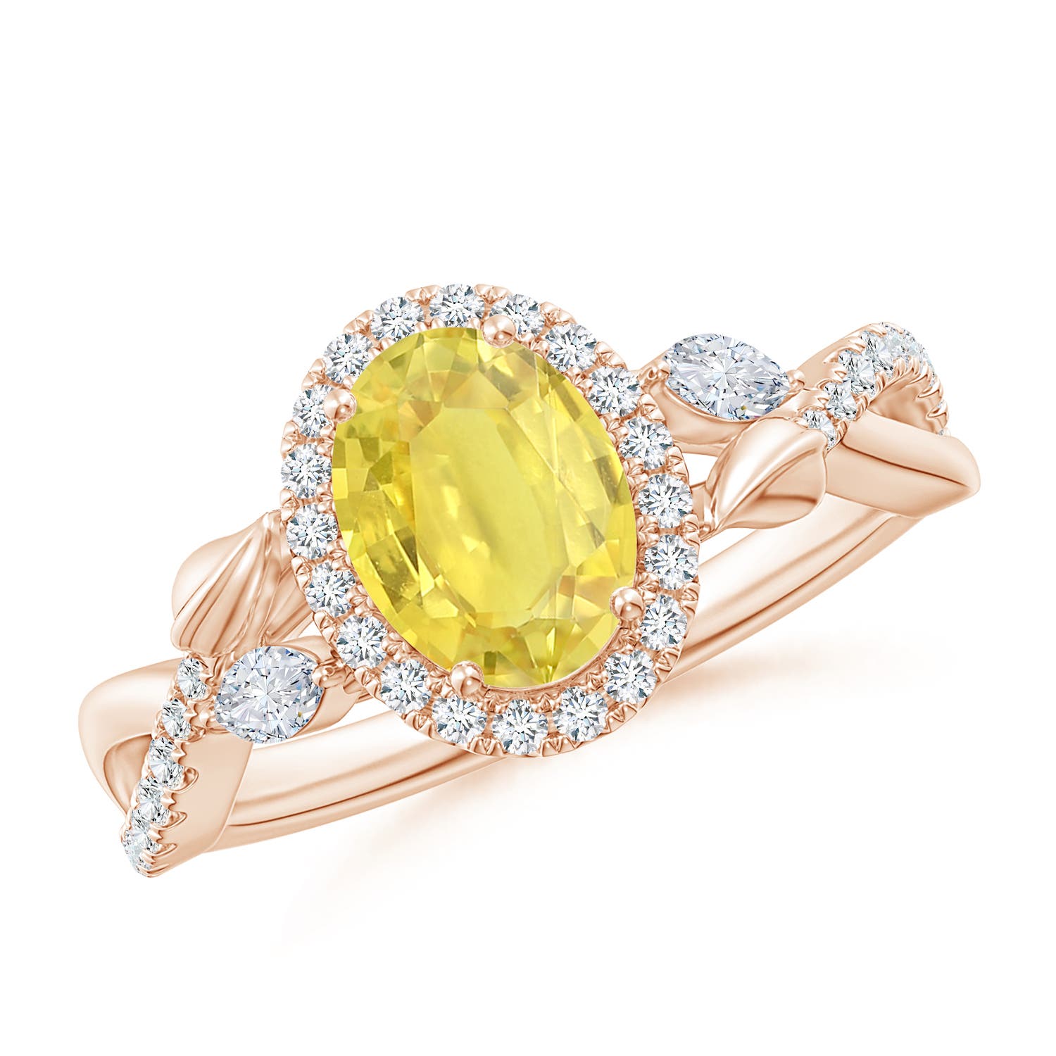 A - Yellow Sapphire / 1.92 CT / 14 KT Rose Gold