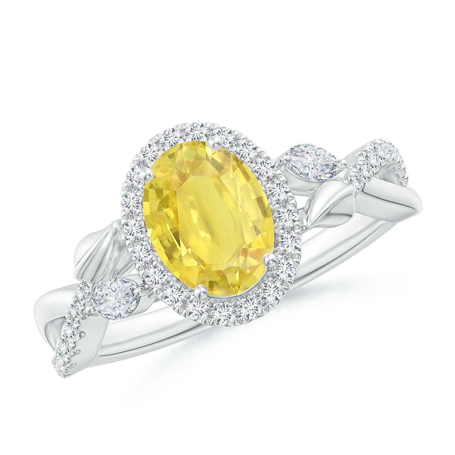 A - Yellow Sapphire / 1.92 CT / 14 KT White Gold