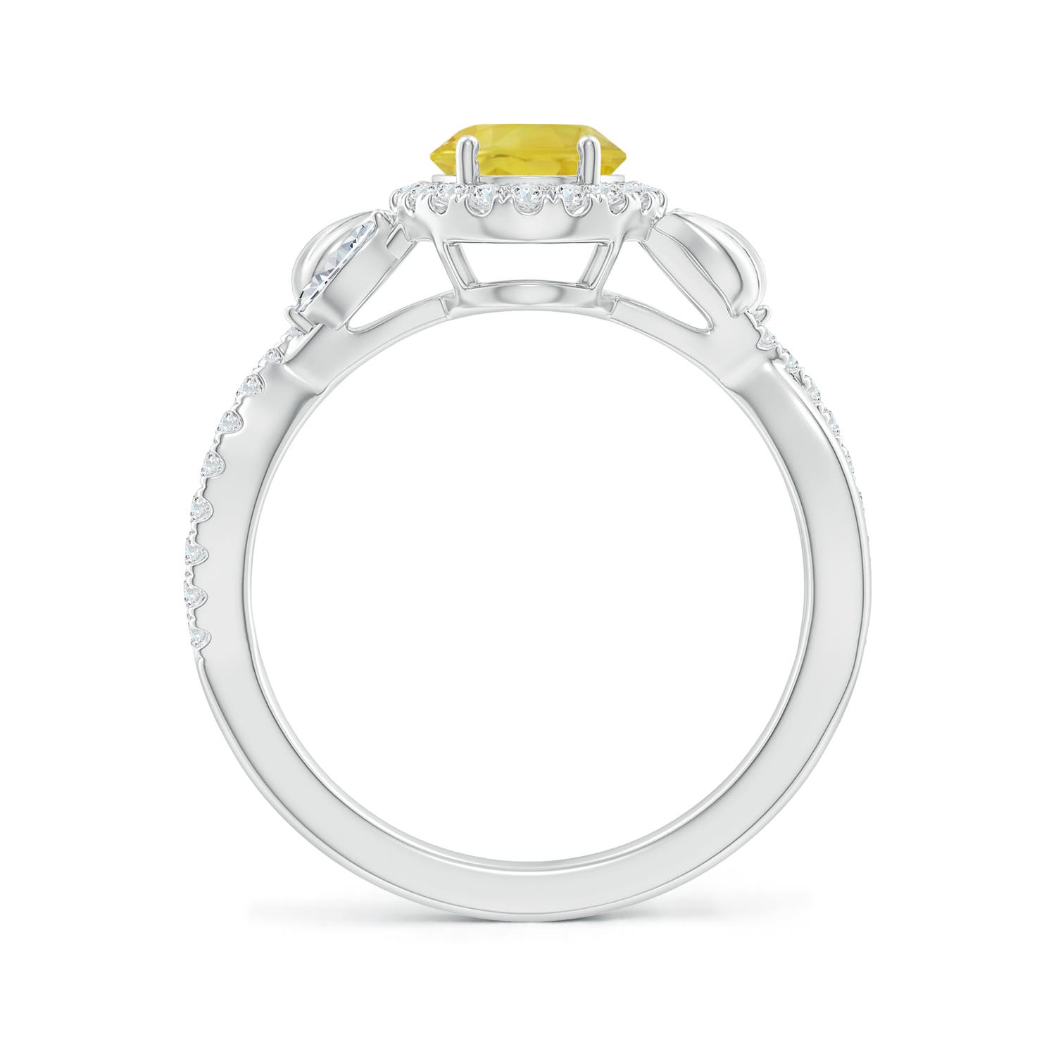 A - Yellow Sapphire / 1.92 CT / 14 KT White Gold