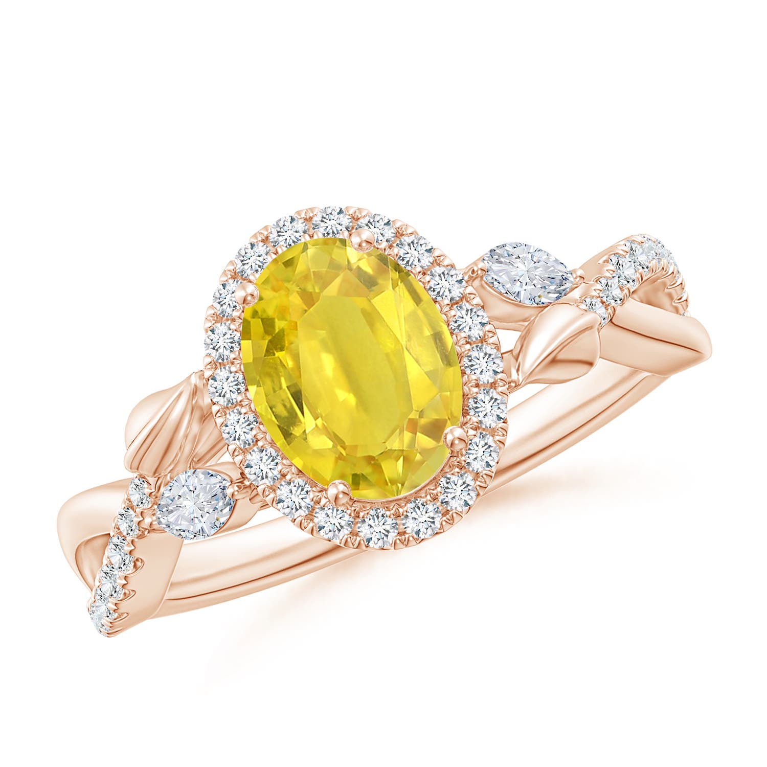 AA - Yellow Sapphire / 1.92 CT / 14 KT Rose Gold