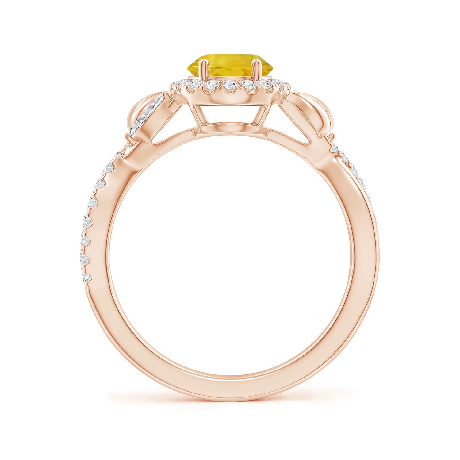 AAA - Yellow Sapphire / 1.92 CT / 14 KT Rose Gold