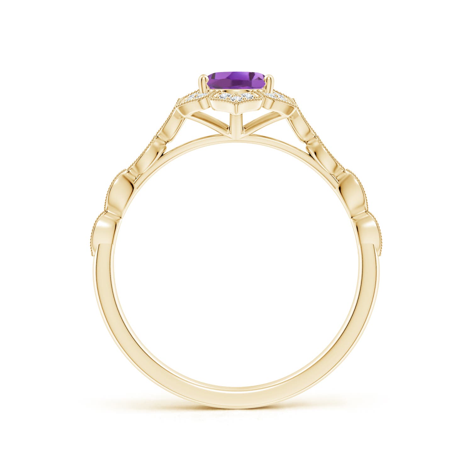 A - Amethyst / 0.84 CT / 14 KT Yellow Gold