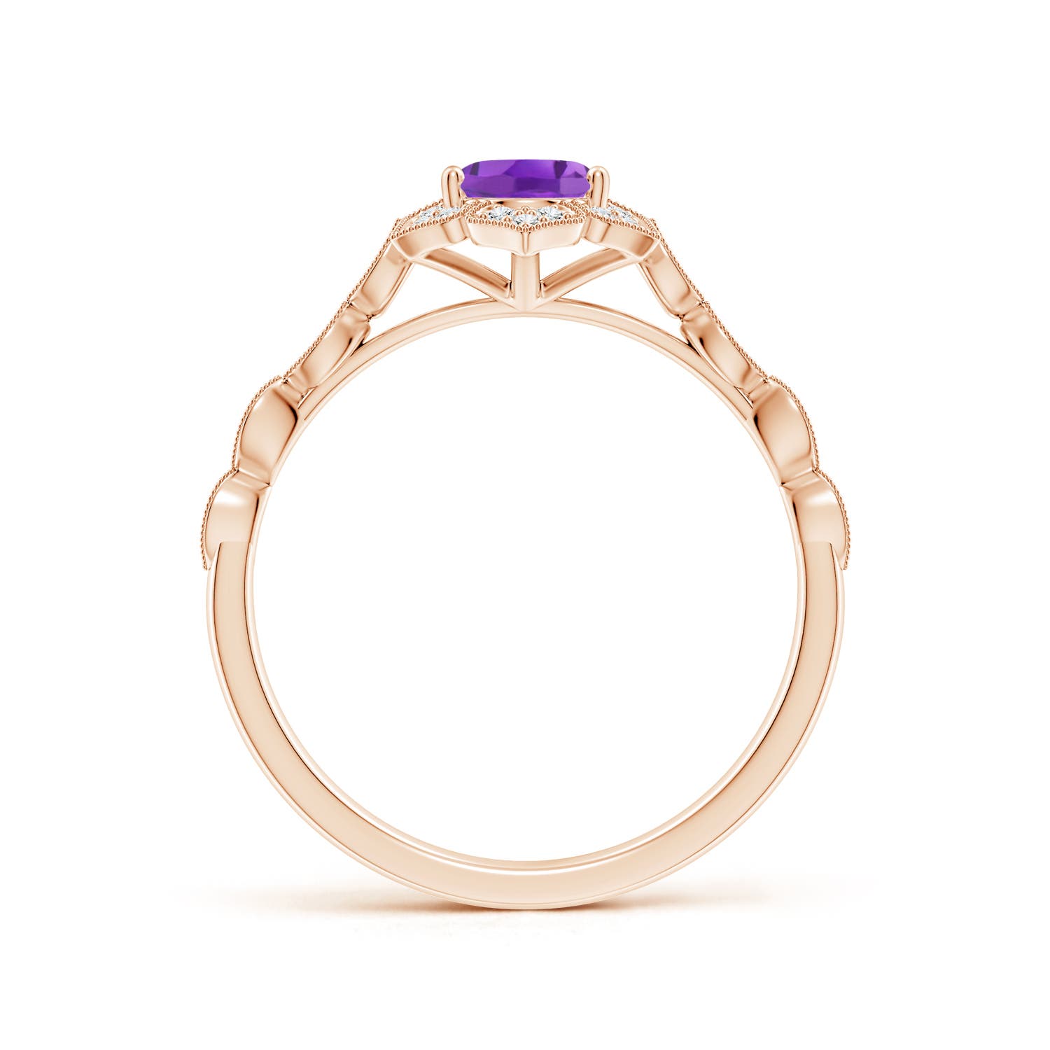 AA - Amethyst / 0.84 CT / 14 KT Rose Gold