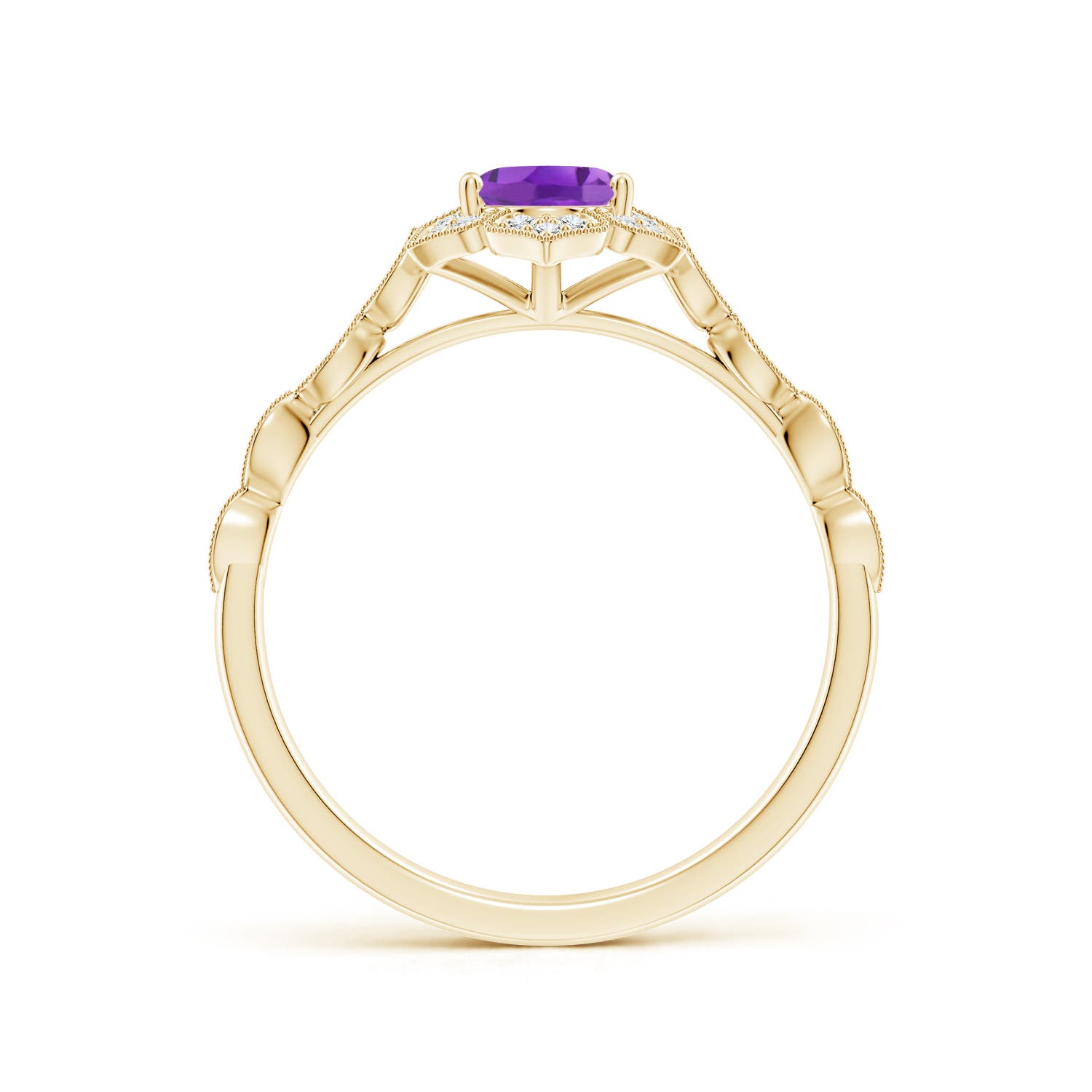 AA - Amethyst / 0.84 CT / 14 KT Yellow Gold