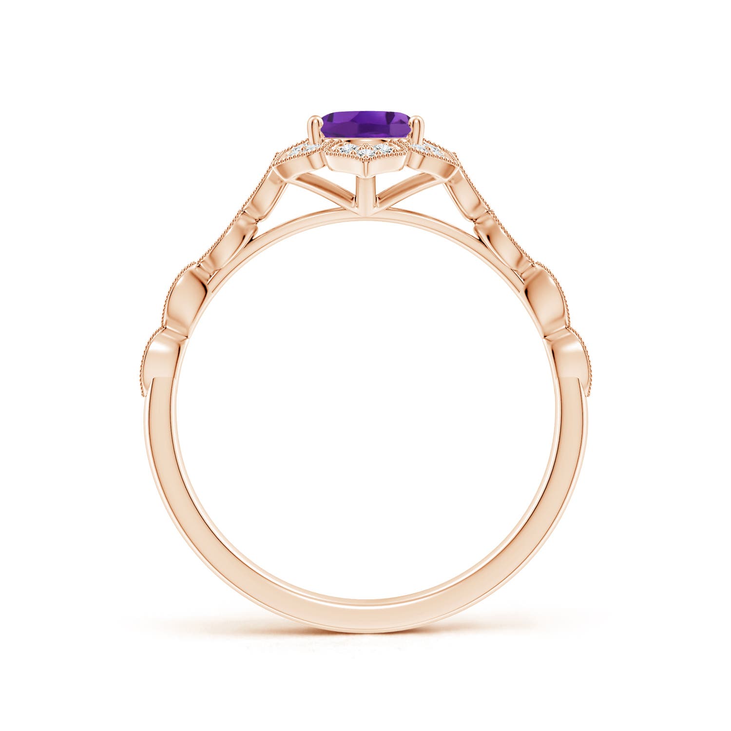 AAA - Amethyst / 0.84 CT / 14 KT Rose Gold