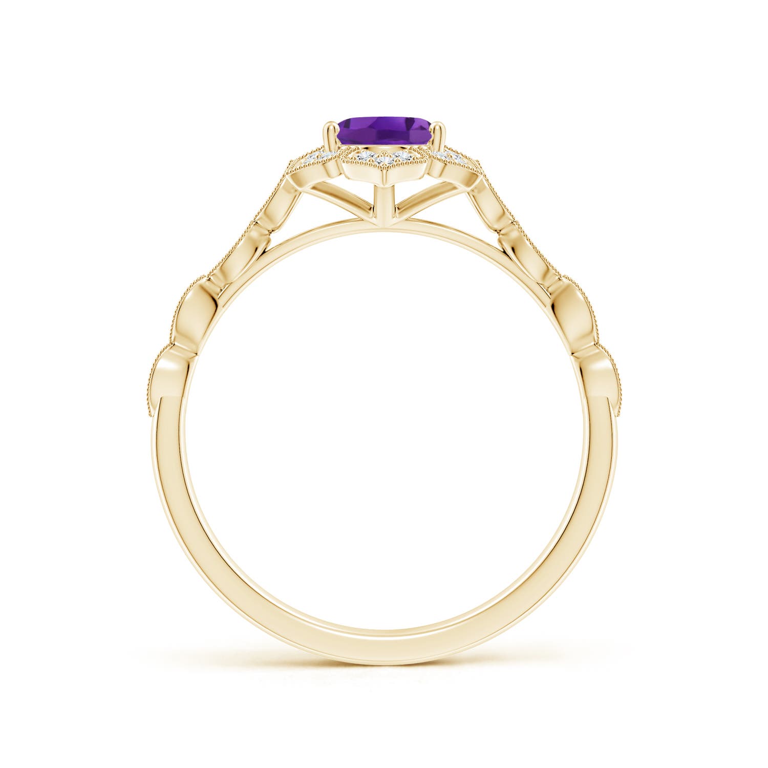 AAA - Amethyst / 0.84 CT / 14 KT Yellow Gold