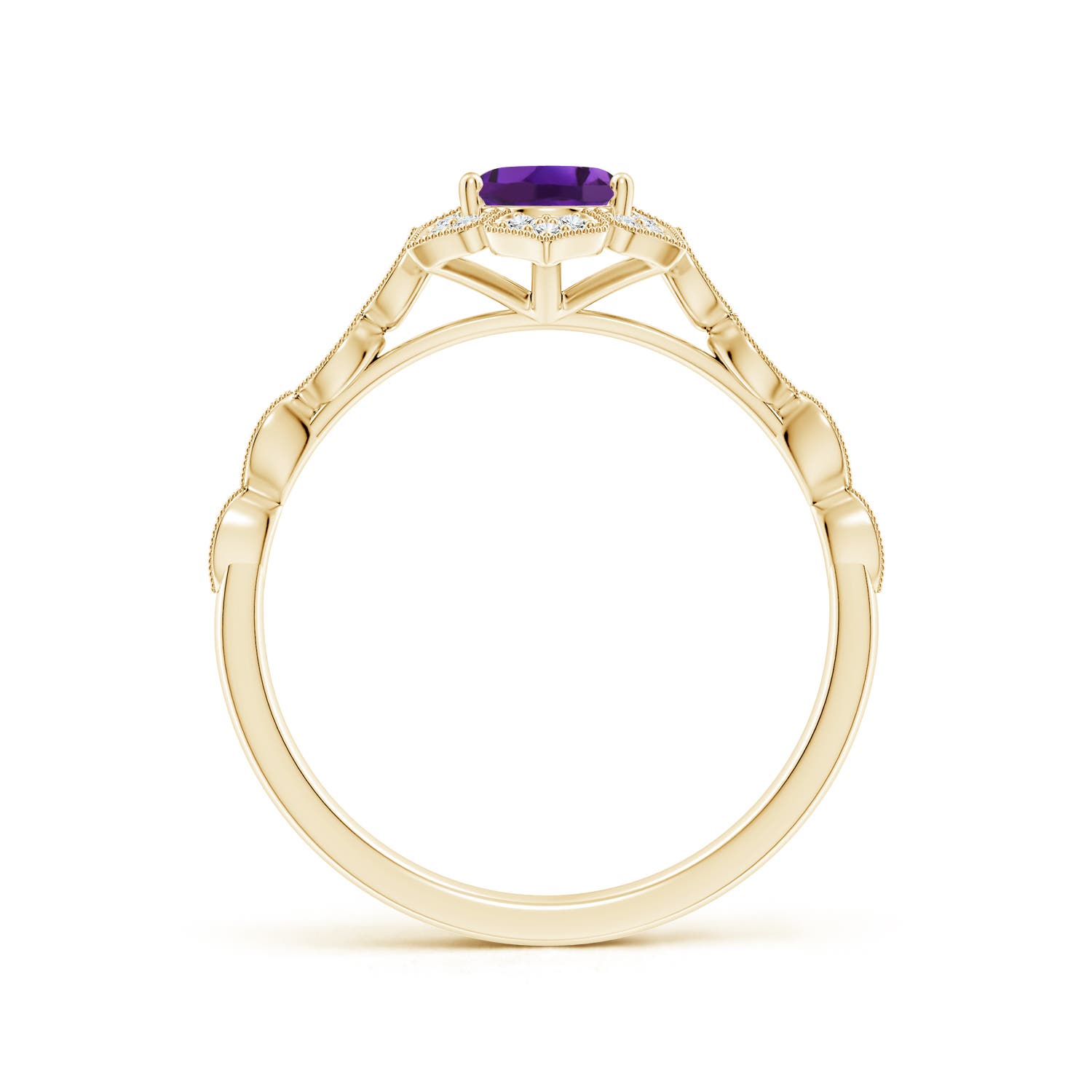 AAAA - Amethyst / 0.84 CT / 14 KT Yellow Gold