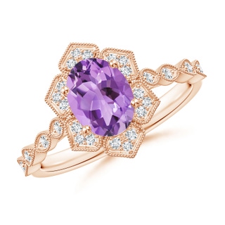 Oval A Amethyst