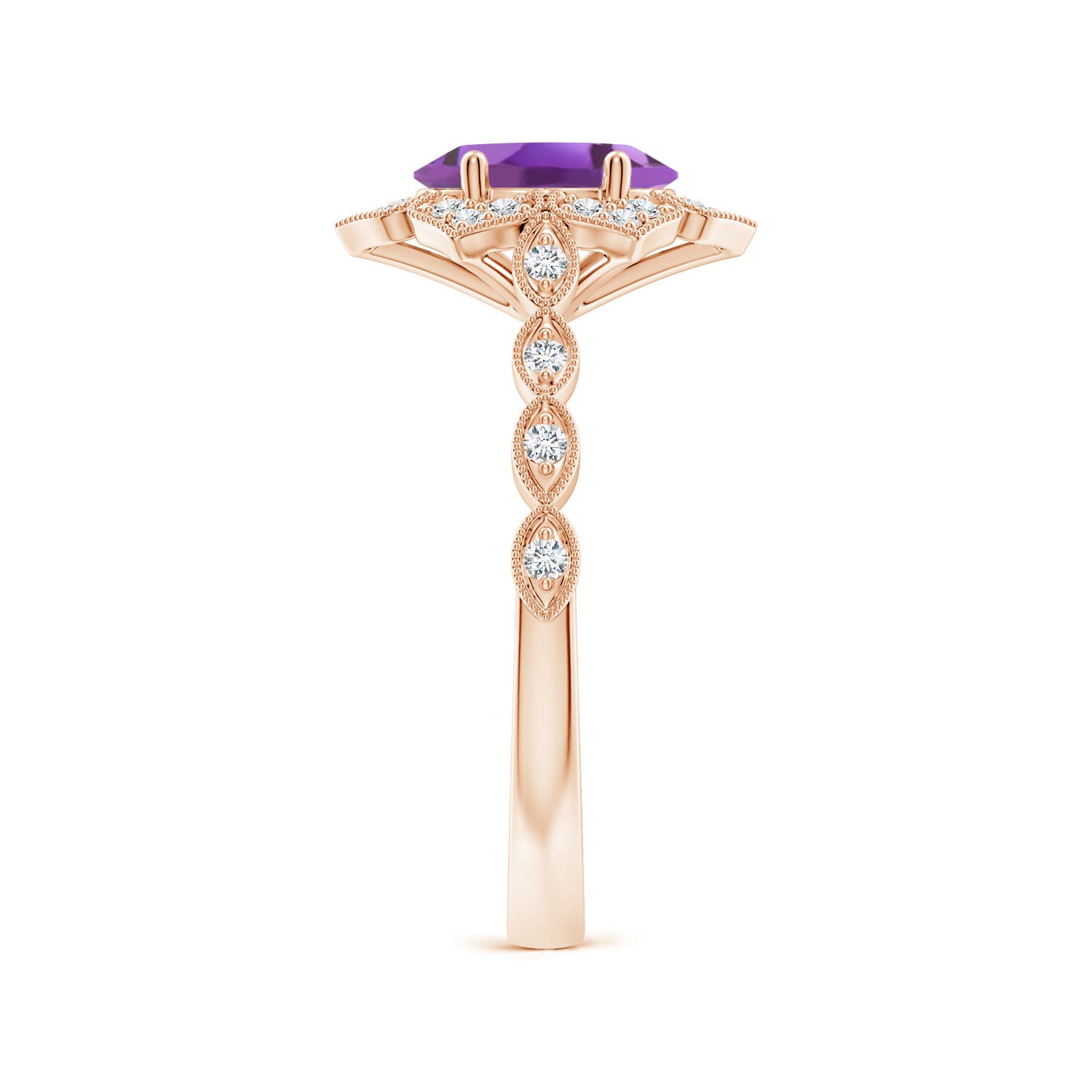 A - Amethyst / 1.33 CT / 14 KT Rose Gold