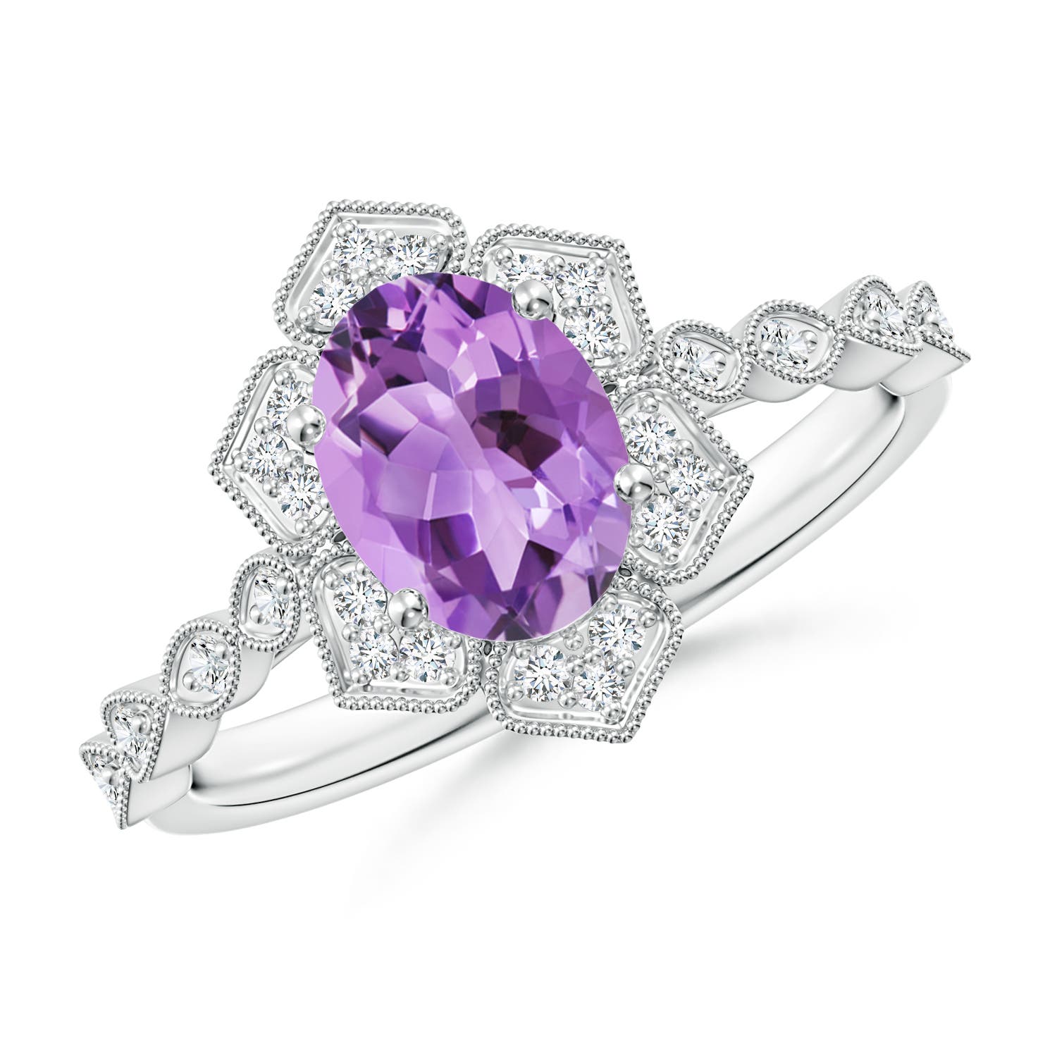 A - Amethyst / 1.33 CT / 14 KT White Gold