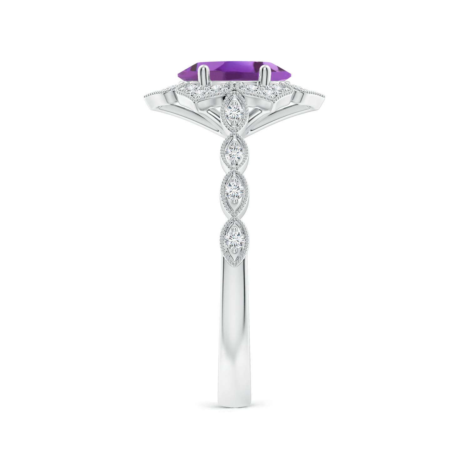 A - Amethyst / 1.33 CT / 14 KT White Gold