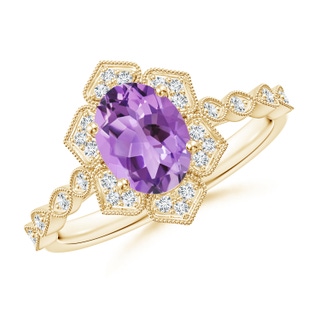 Oval A Amethyst