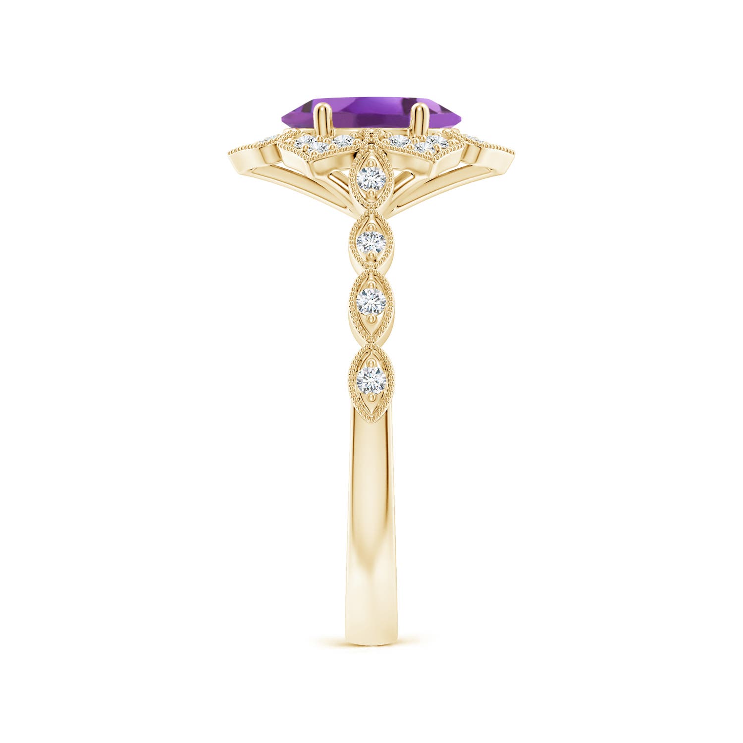 A - Amethyst / 1.33 CT / 14 KT Yellow Gold