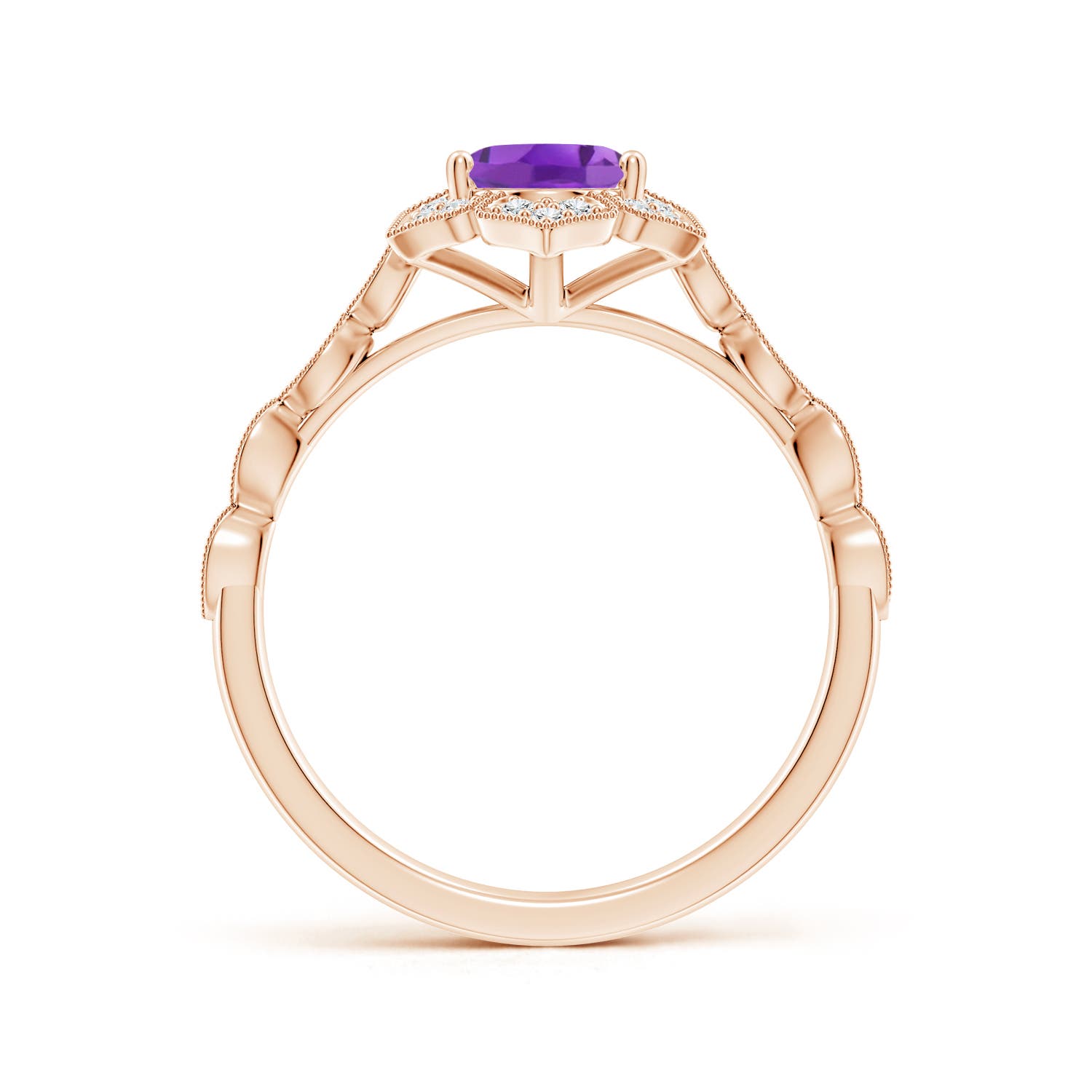 AA - Amethyst / 1.33 CT / 14 KT Rose Gold
