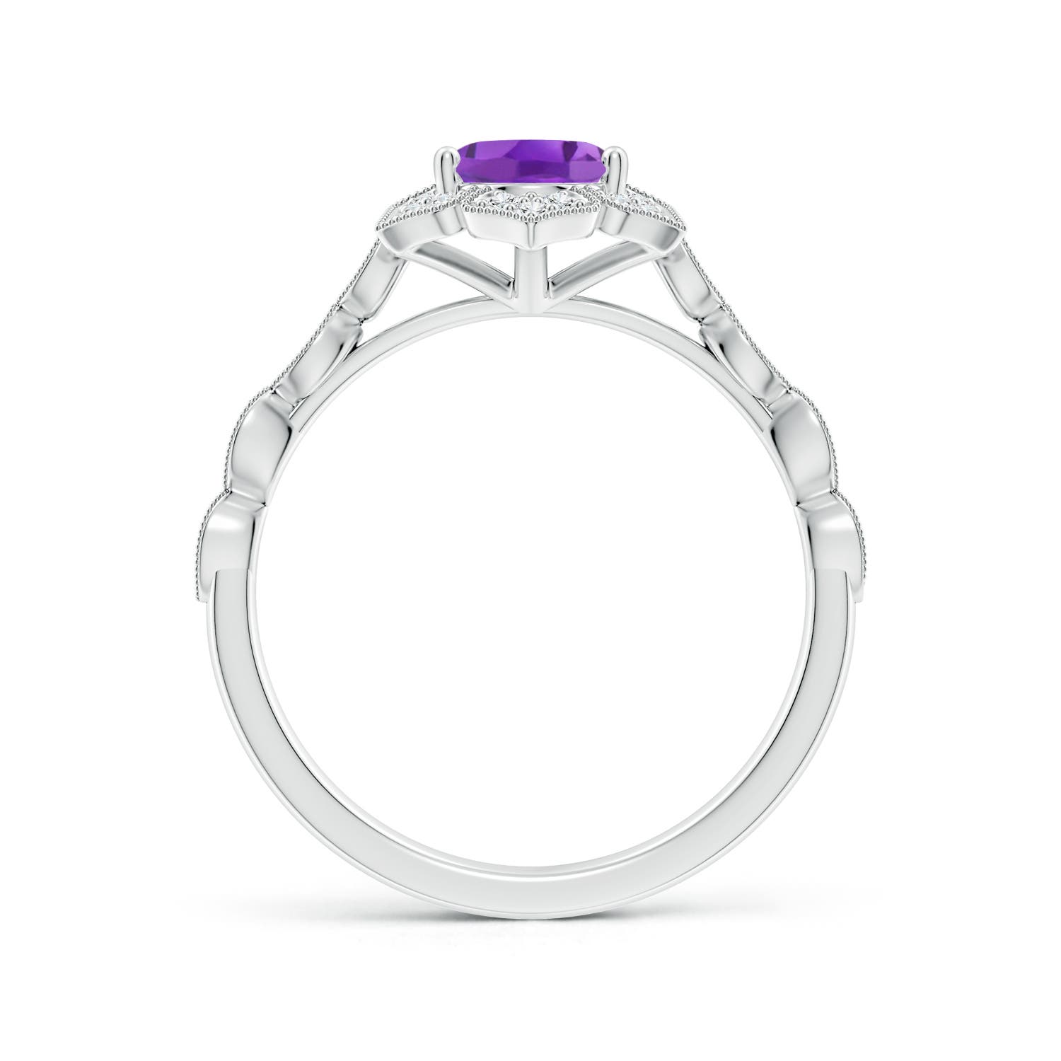 AA - Amethyst / 1.33 CT / 14 KT White Gold