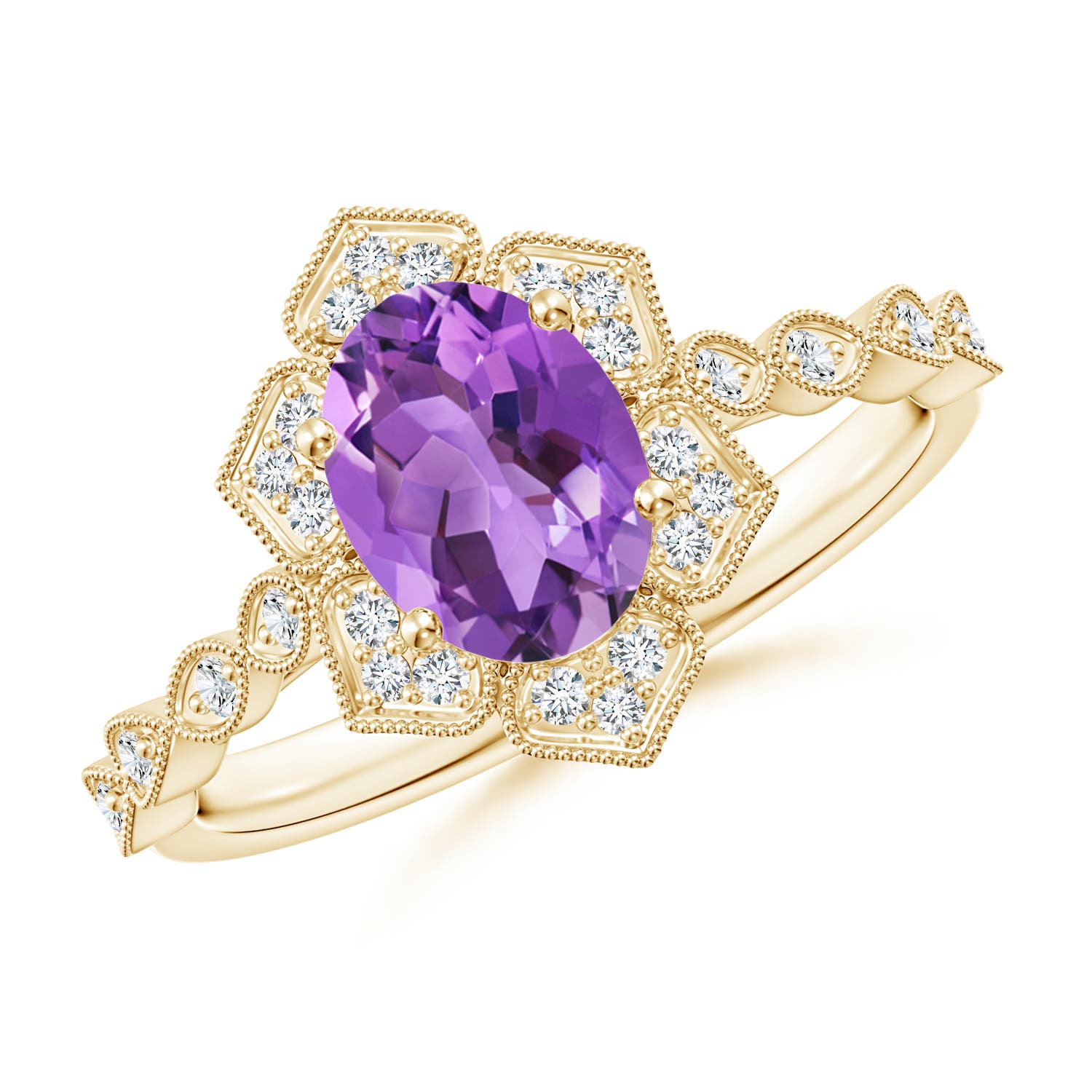 AA - Amethyst / 1.33 CT / 14 KT Yellow Gold