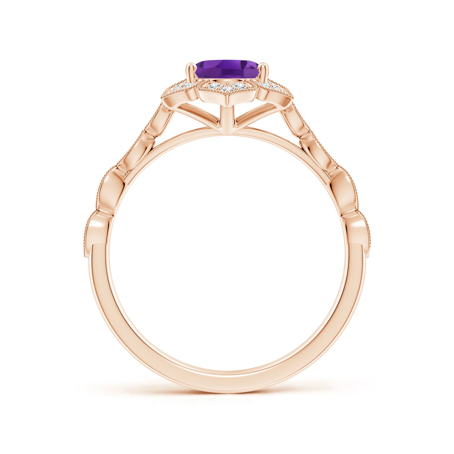 AAA - Amethyst / 1.33 CT / 14 KT Rose Gold