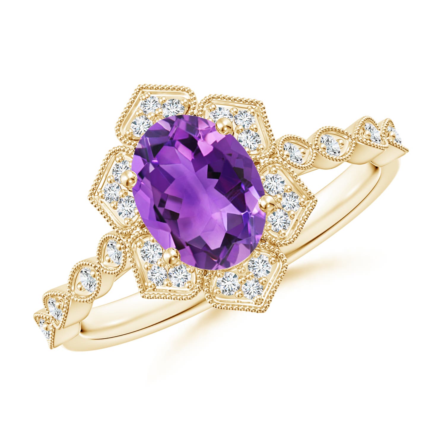 AAA - Amethyst / 1.33 CT / 14 KT Yellow Gold