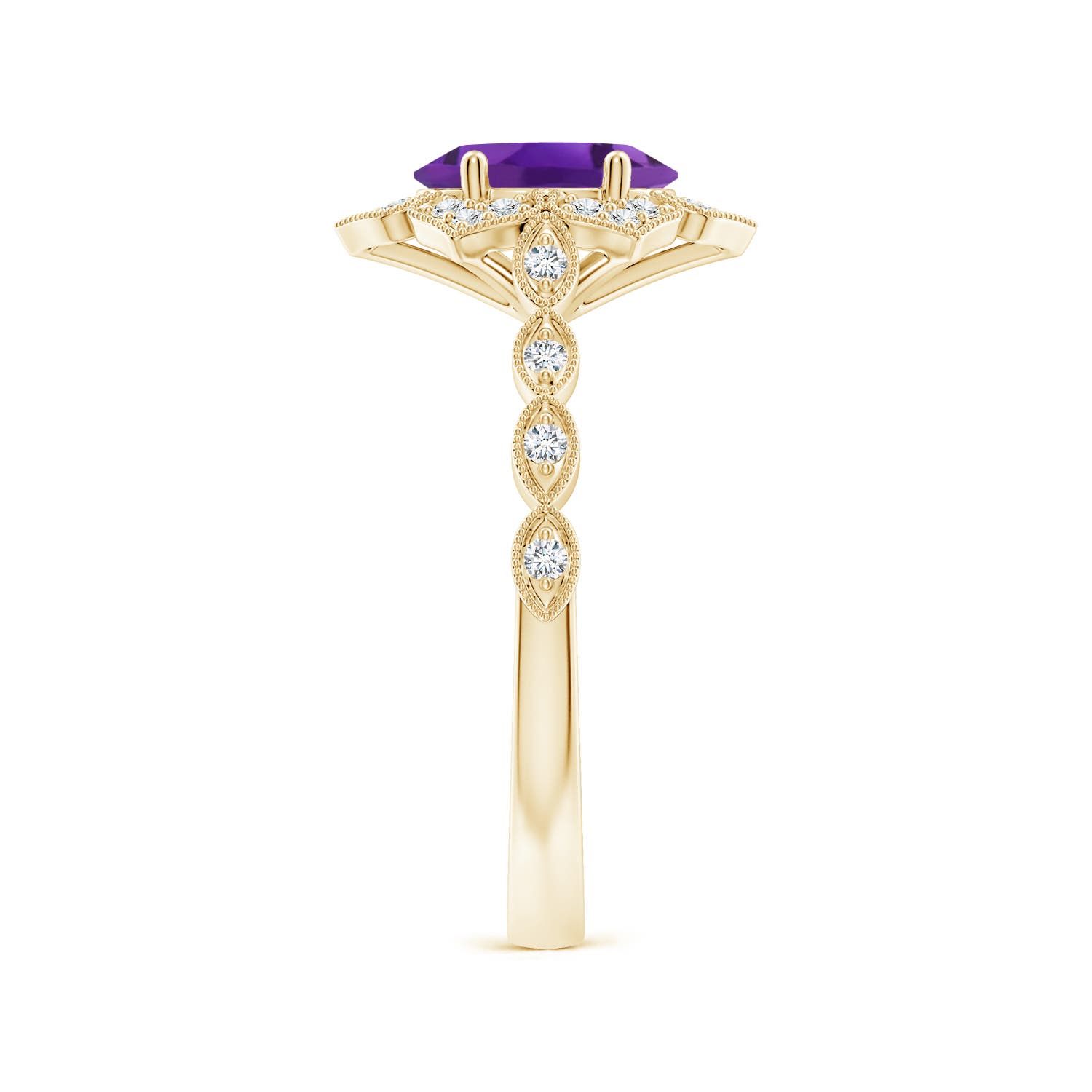 AAA - Amethyst / 1.33 CT / 14 KT Yellow Gold