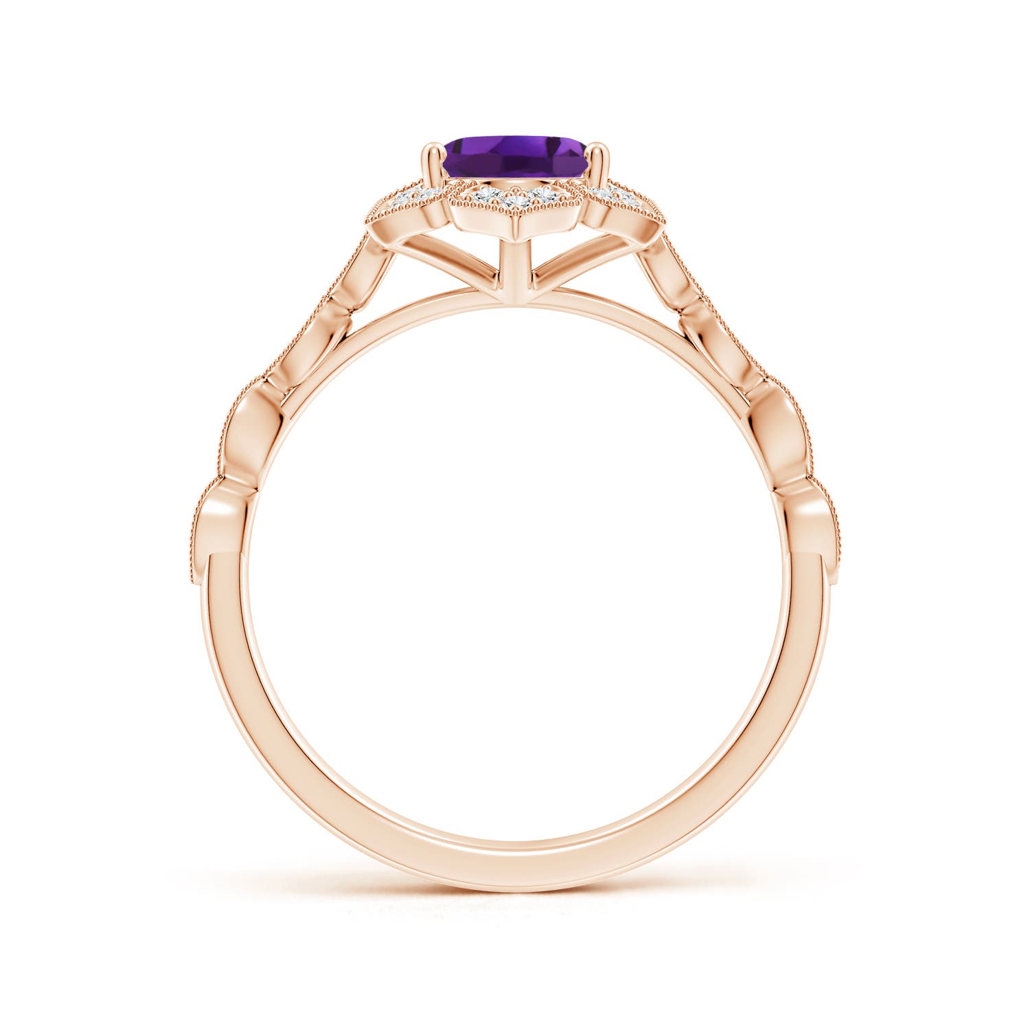 AAAA - Amethyst / 1.33 CT / 14 KT Rose Gold