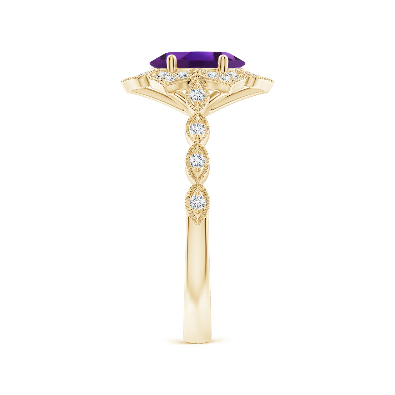 AAAA - Amethyst / 1.33 CT / 14 KT Yellow Gold