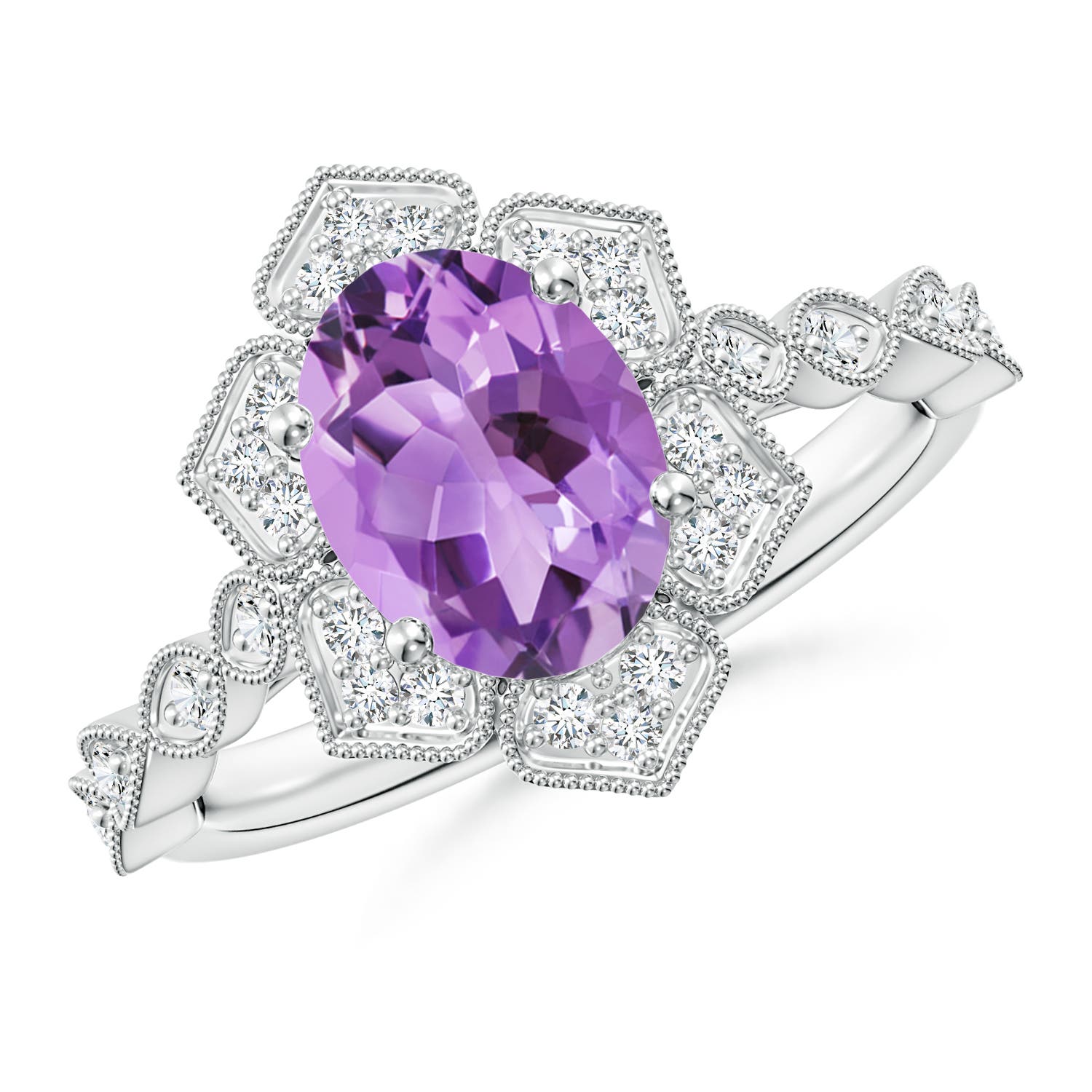 A - Amethyst / 1.86 CT / 14 KT White Gold