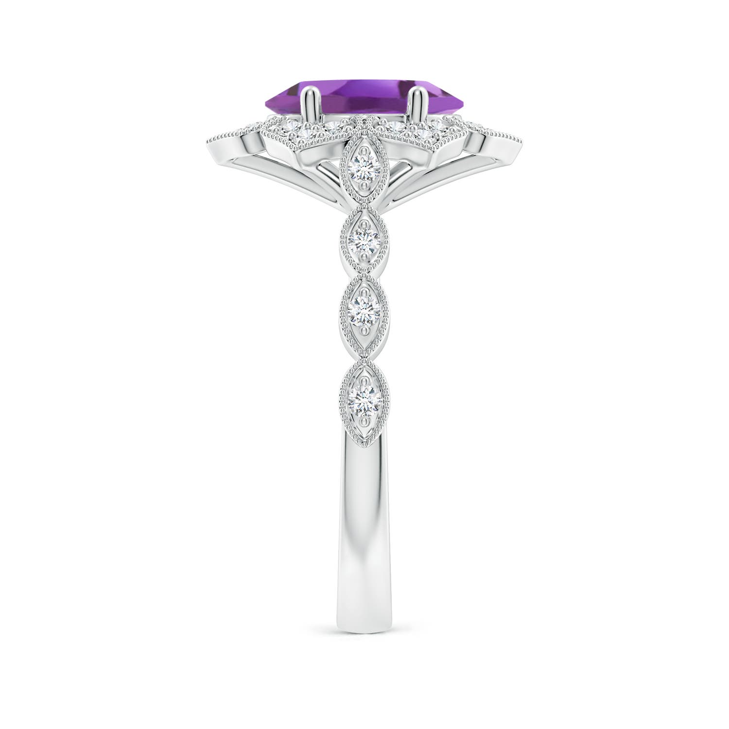 A - Amethyst / 1.86 CT / 14 KT White Gold