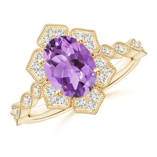 Oval A Amethyst
