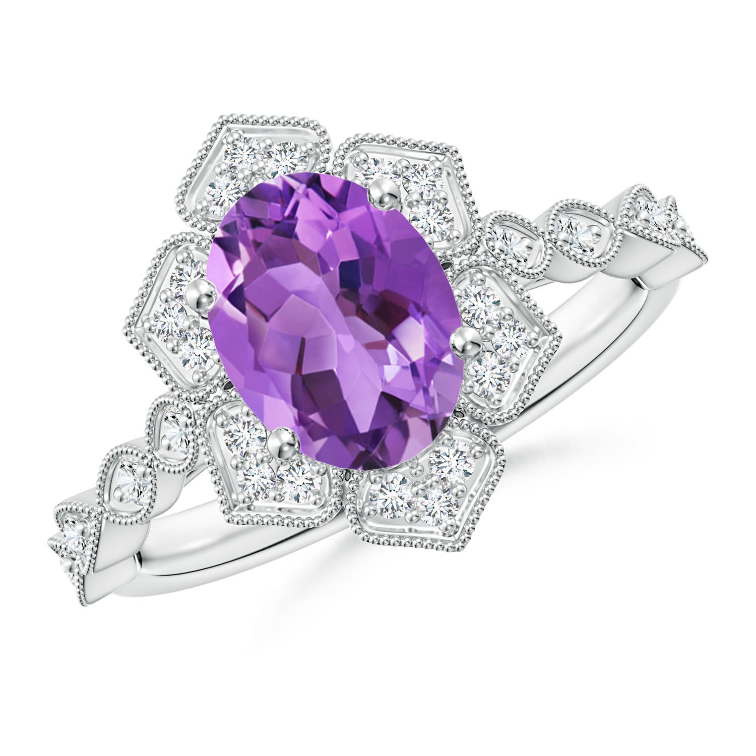 AA - Amethyst / 1.86 CT / 14 KT White Gold