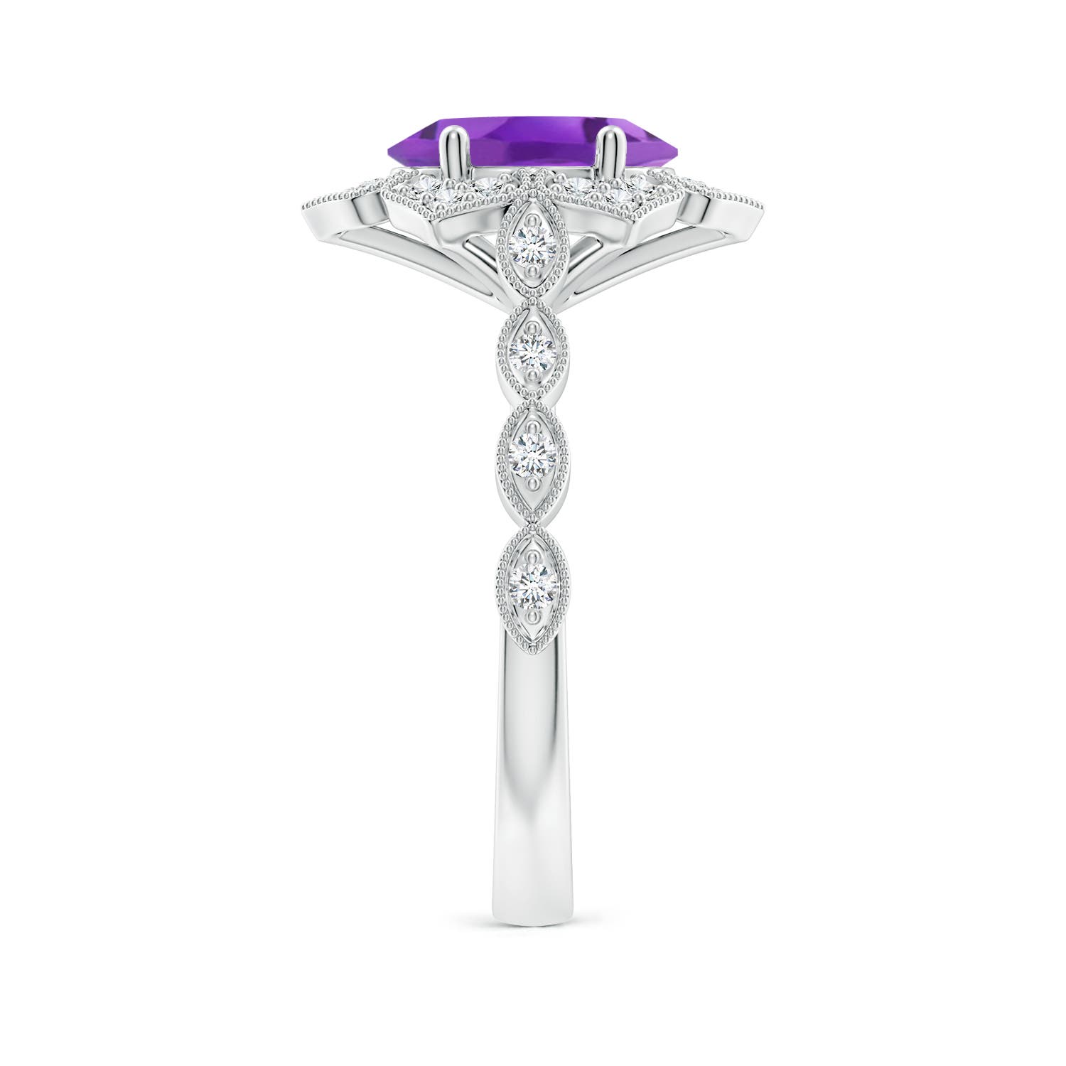 AA - Amethyst / 1.86 CT / 14 KT White Gold