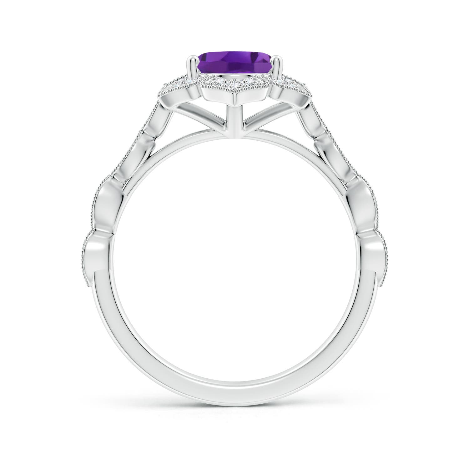 AAA - Amethyst / 1.86 CT / 14 KT White Gold