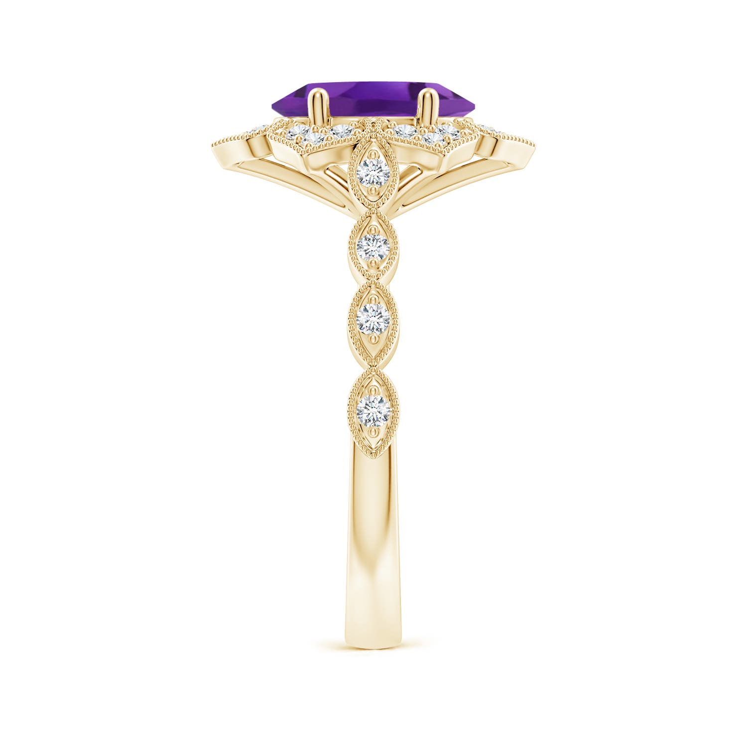 AAA - Amethyst / 1.86 CT / 14 KT Yellow Gold