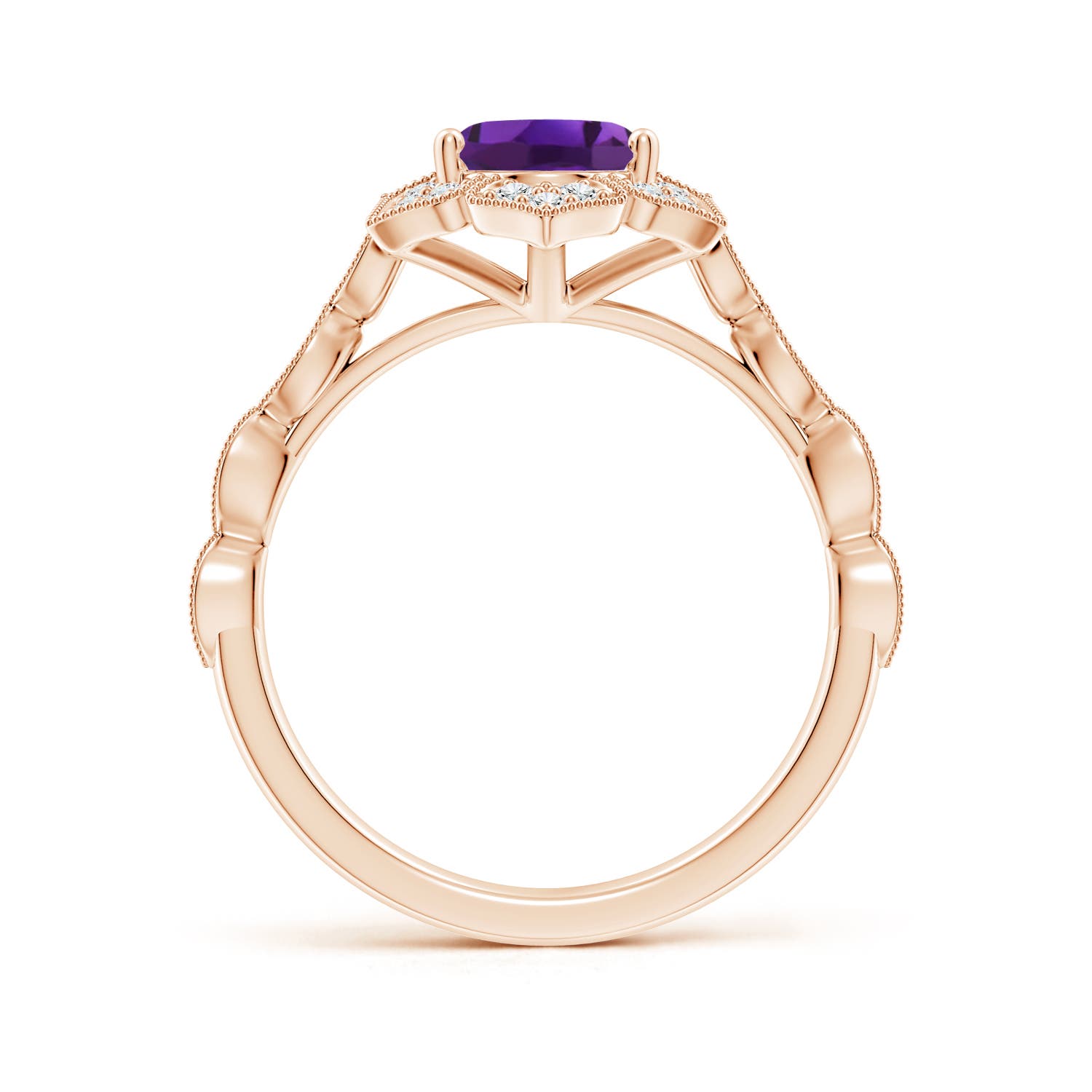 AAAA - Amethyst / 1.86 CT / 14 KT Rose Gold