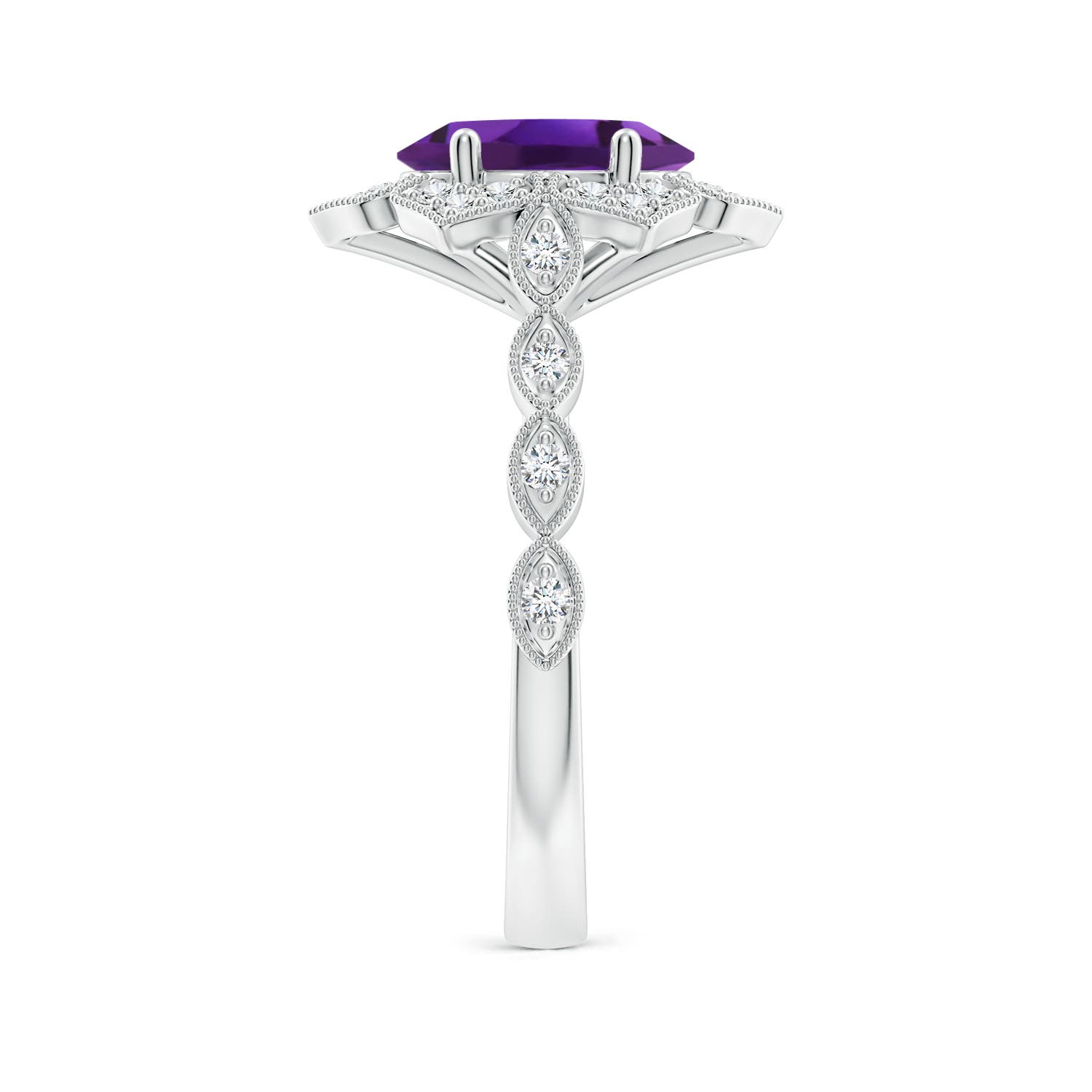 AAAA - Amethyst / 1.86 CT / 14 KT White Gold