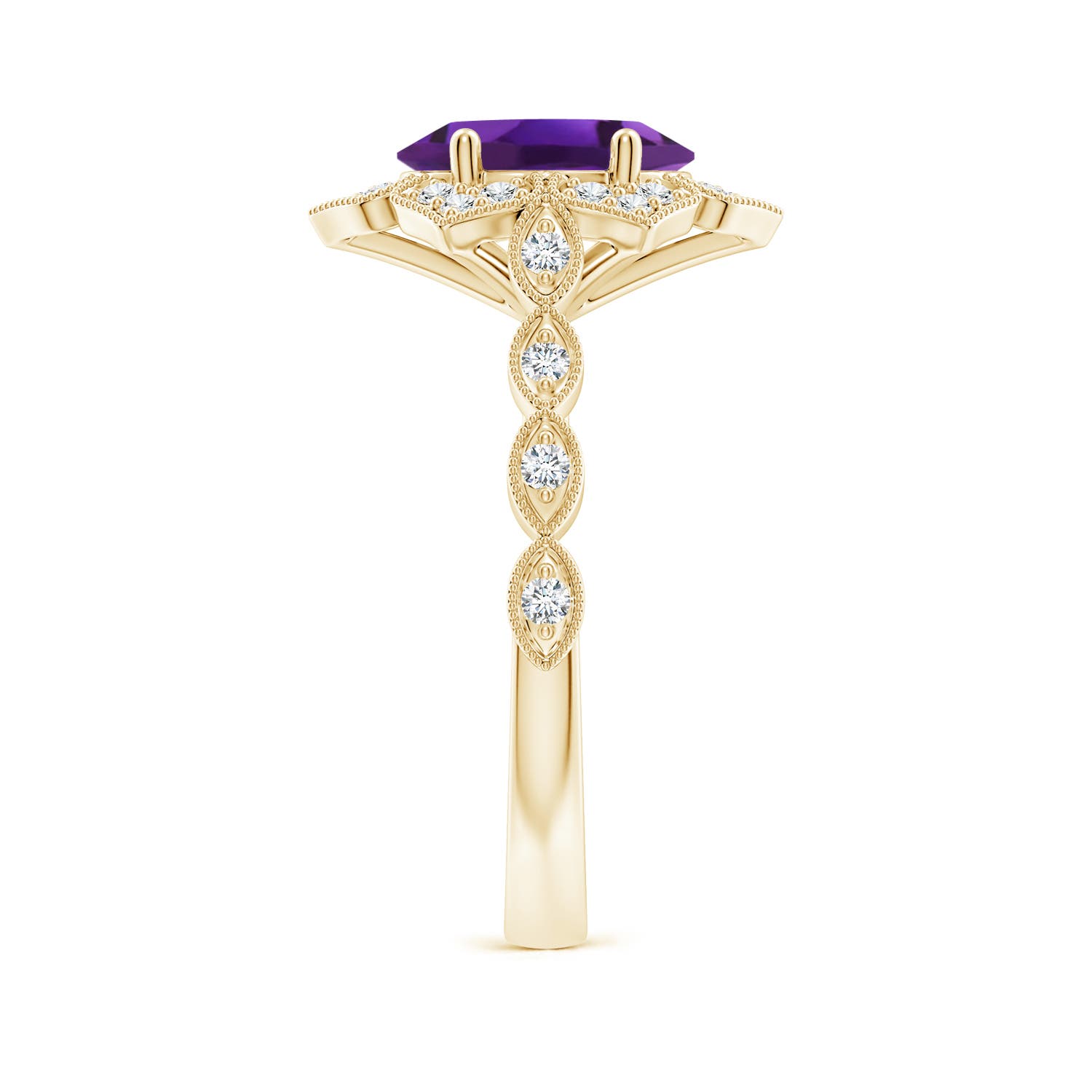 AAAA - Amethyst / 1.86 CT / 14 KT Yellow Gold