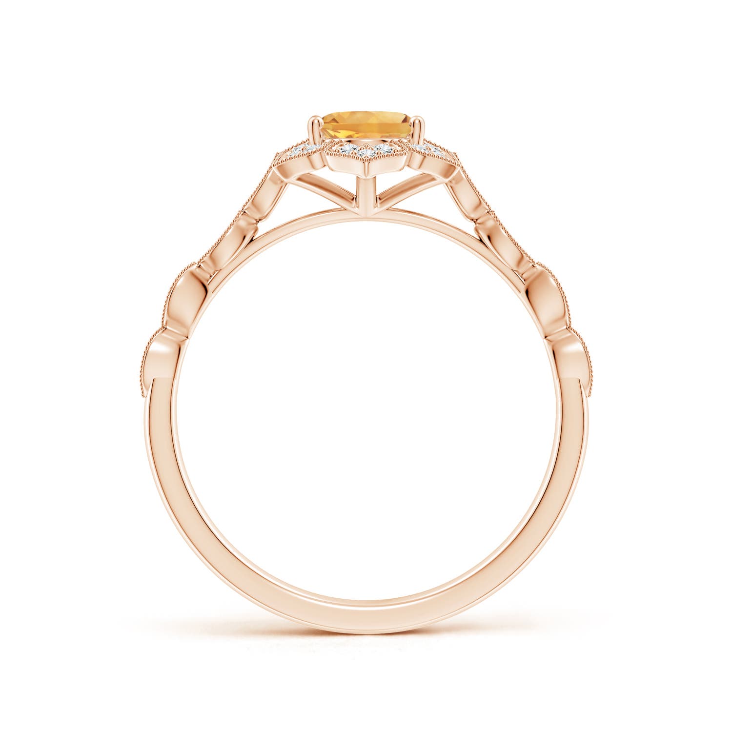 A - Citrine / 0.88 CT / 14 KT Rose Gold