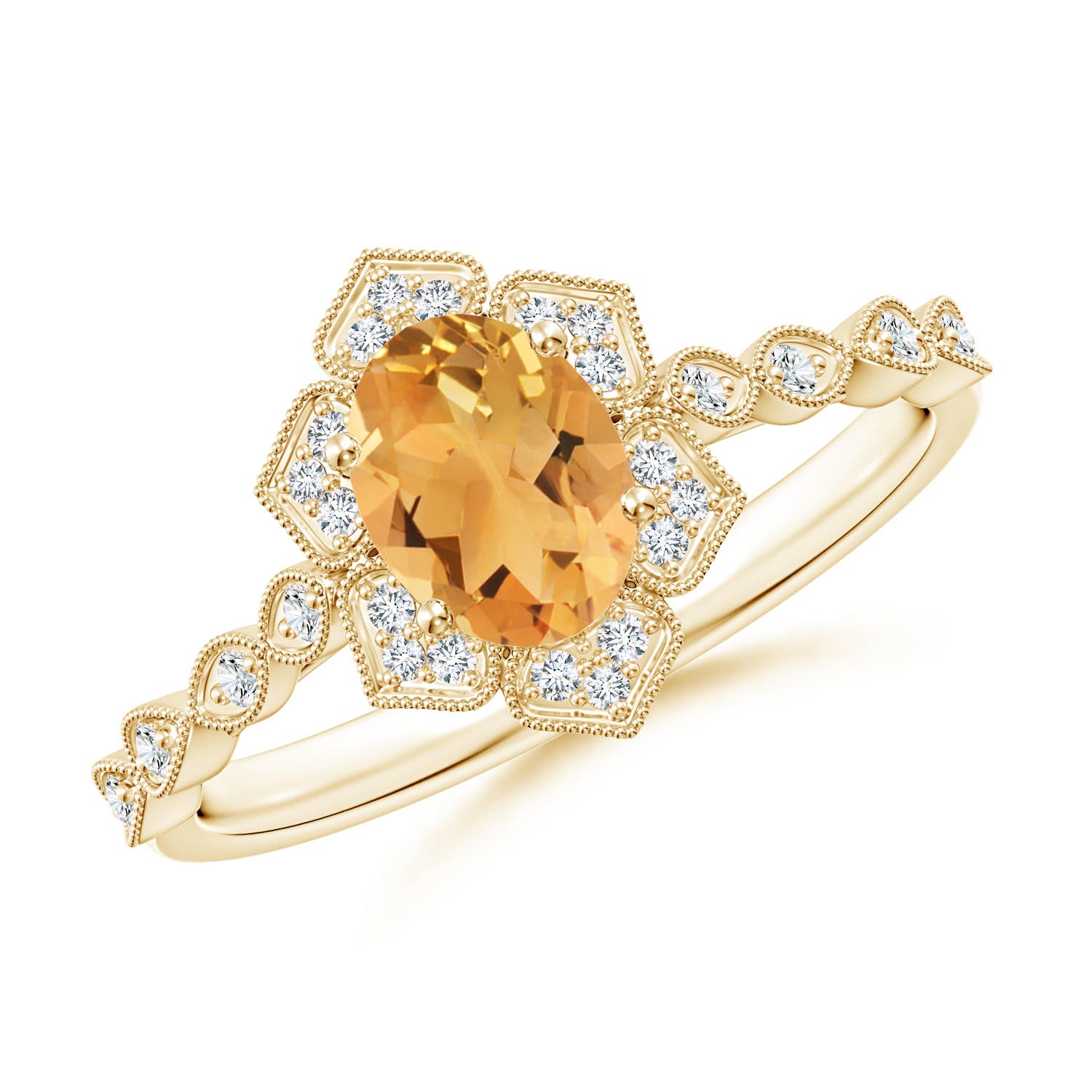 A - Citrine / 0.88 CT / 14 KT Yellow Gold