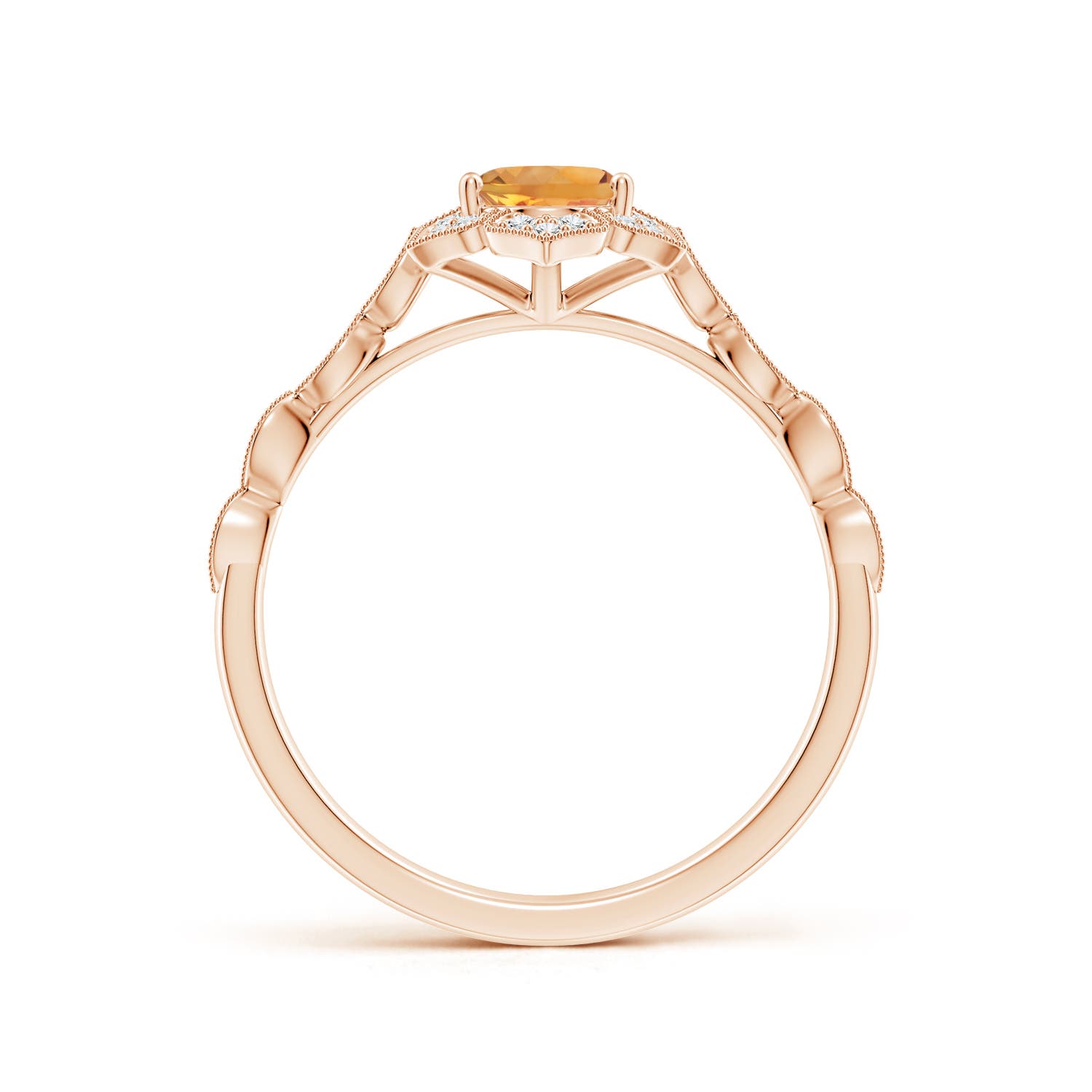 AA - Citrine / 0.88 CT / 14 KT Rose Gold