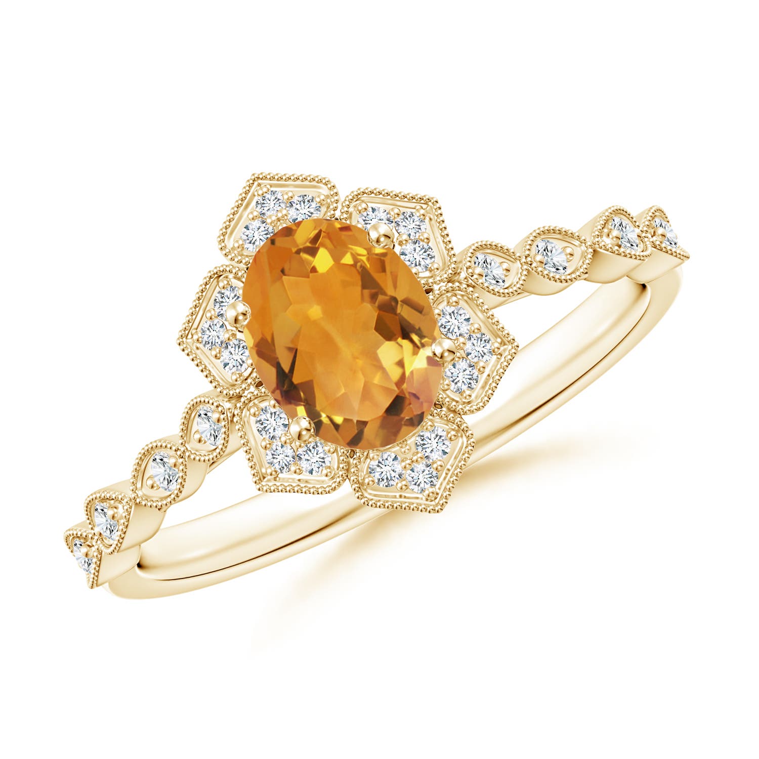 AA - Citrine / 0.88 CT / 14 KT Yellow Gold